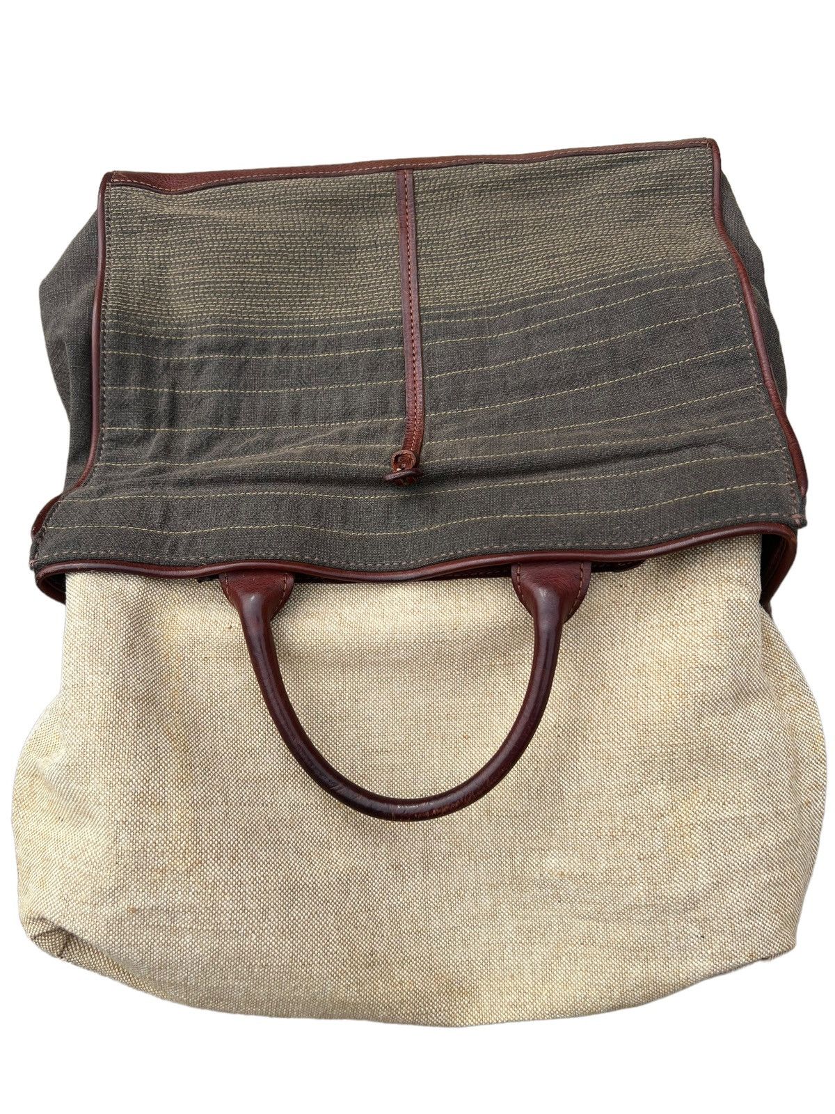 Leather Genten Japan Hybrid Canvas Leather Bag Size ONE SIZE - 17 Thumbnail