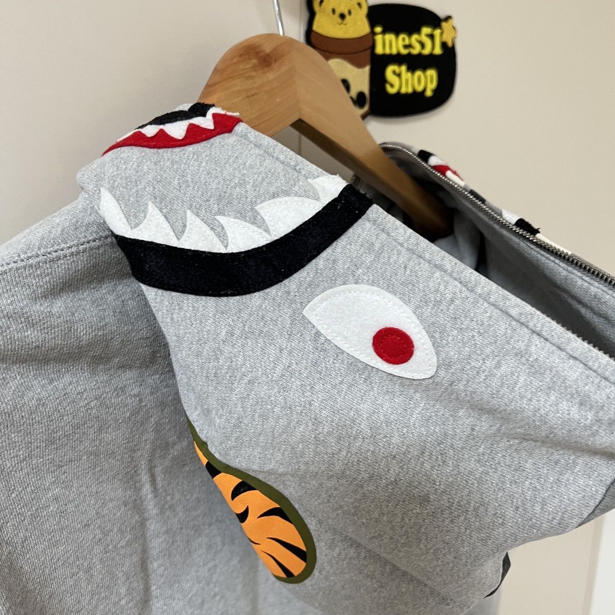 Bape Bape camo gray shark zip up hoodie Size US M / EU 48-50 / 2 - 7 Thumbnail