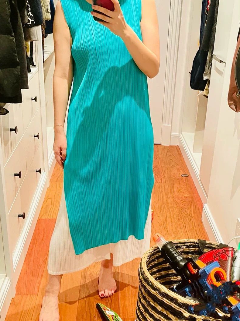 Issey Miyake Issey Miyake Green sleeveless dress Size M / US 6-8 / IT 42-44 - 1 Thumbnail
