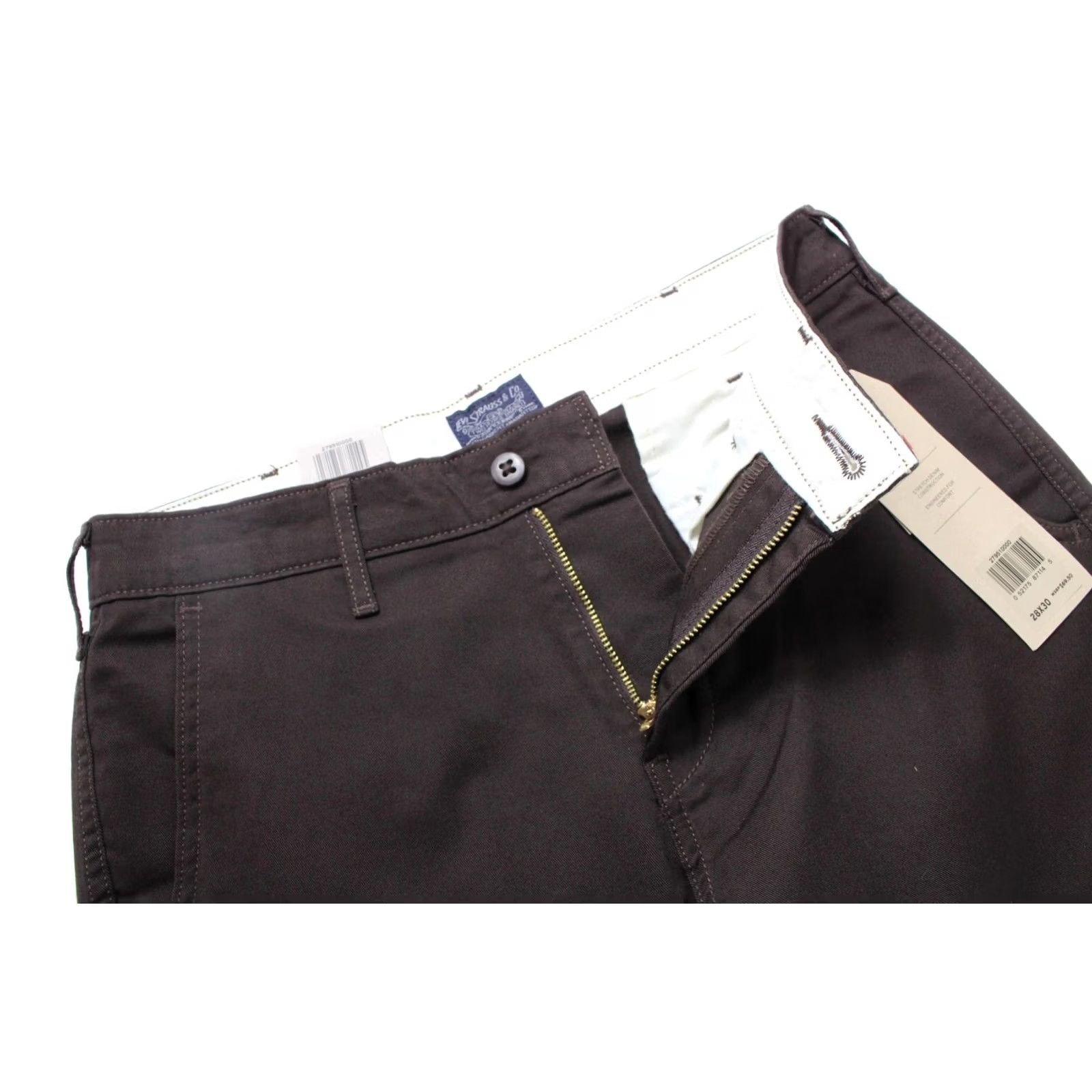Levi's Levi's 541 Athletic Fit Chino Trousers Men's W28/L30 Zip Fly Taper Stretch Brown Size US 28 / EU 44 - 4 Thumbnail