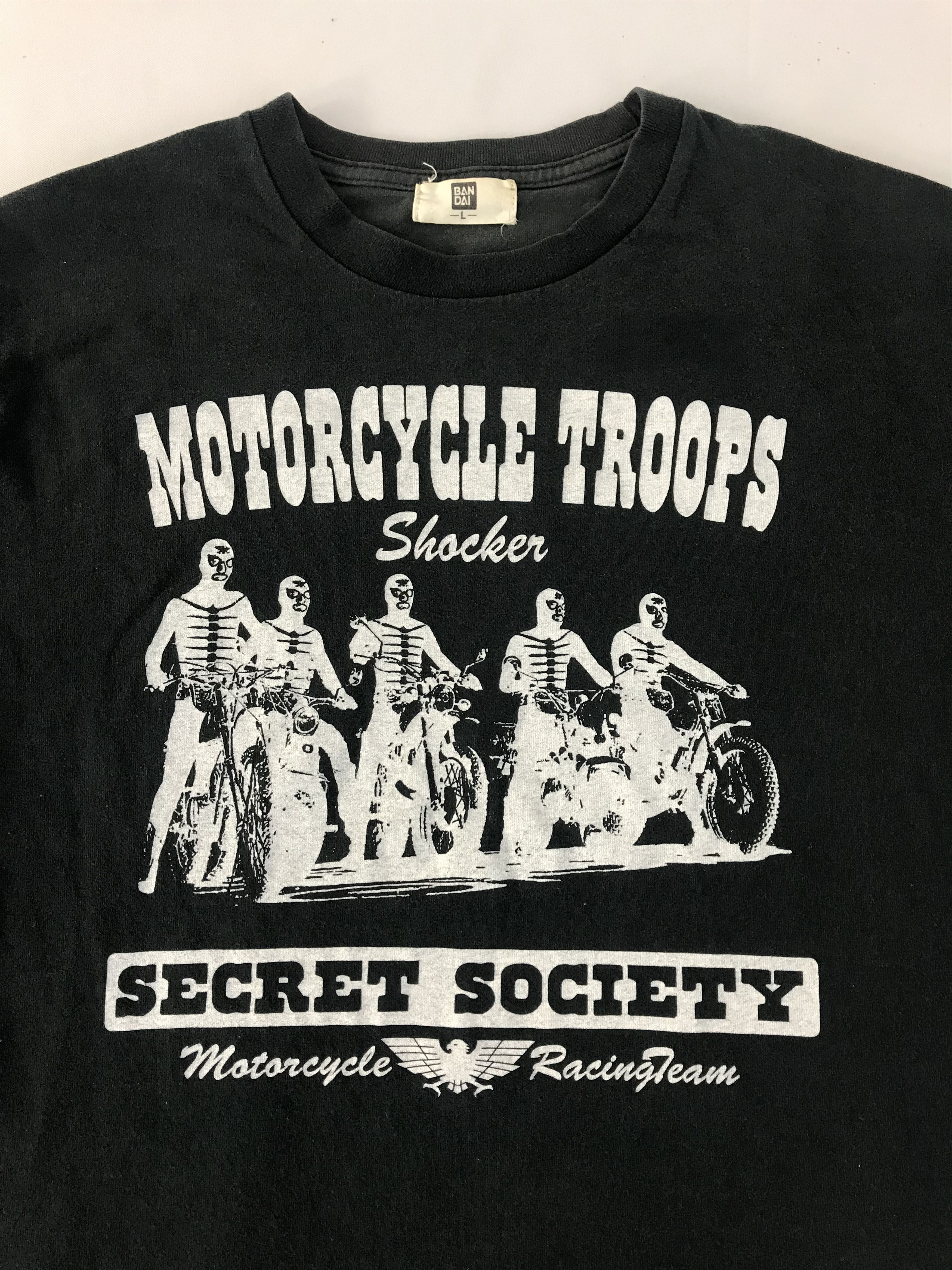Japanese Brand Bandai Motorcycle Troops Shock Combatant Secret Society Tee Size US M / EU 48-50 / 2 - 4 Thumbnail