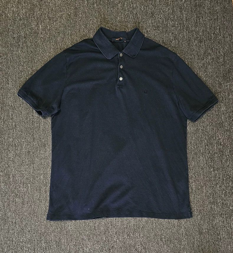 Louis Vuitton Navy Blue Polo Shirt-yf