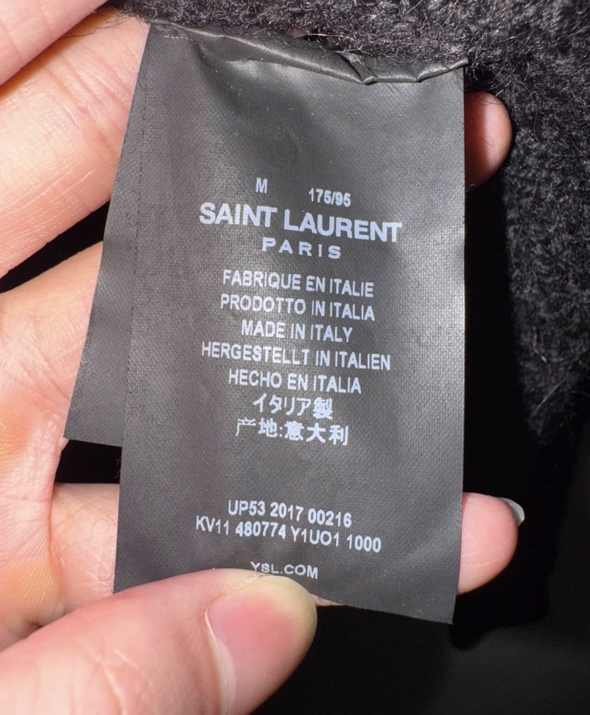 Saint Laurent Paris Saint Laurent (SLP) Wool Black Crewneck Cable Knit Sweater Size US M / EU 48-50 / 2 - 6 Thumbnail