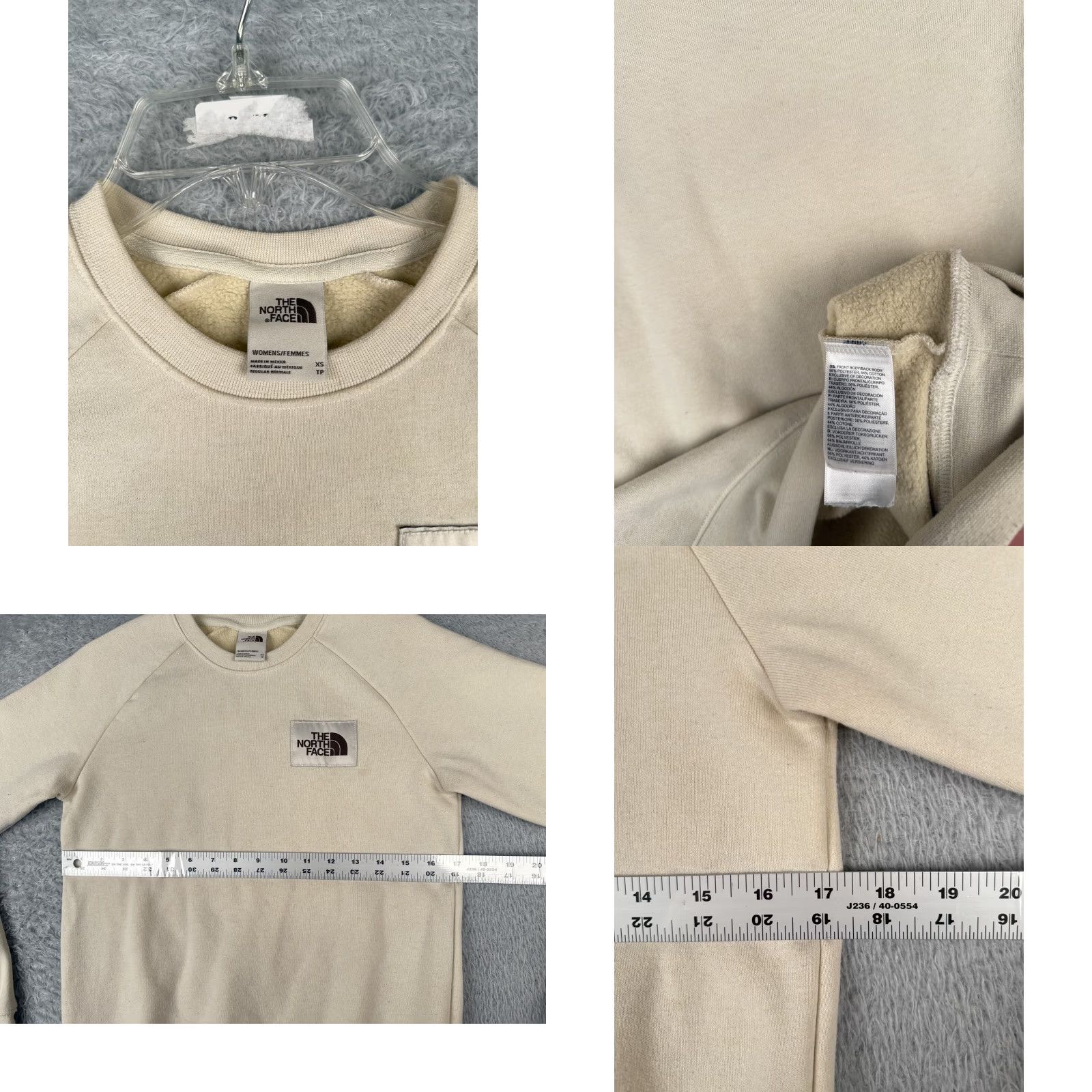 The North Face The North Face Sweatshirt Mens XS Ivory Crew Neck Polyester Jersey Fabric Size XS / US 0-2 / IT 36-38 - 8 Thumbnail