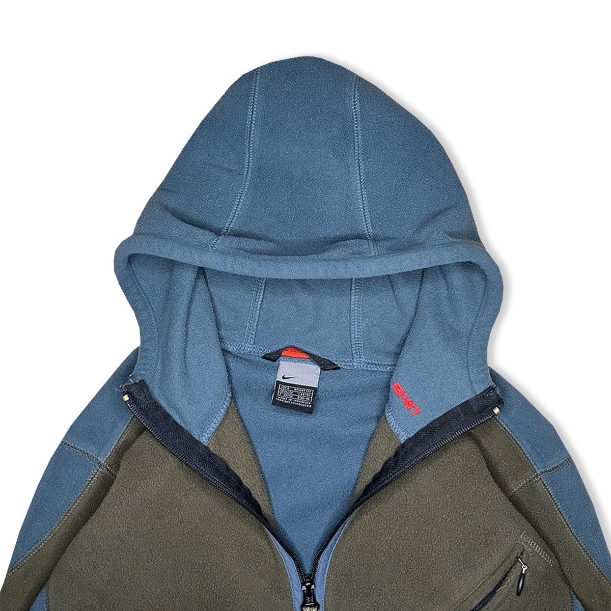 Nike 2001 Nike Technical Panelled Double Zip Hooded Fleece Size US S / EU 44-46 / 1 - 5 Thumbnail