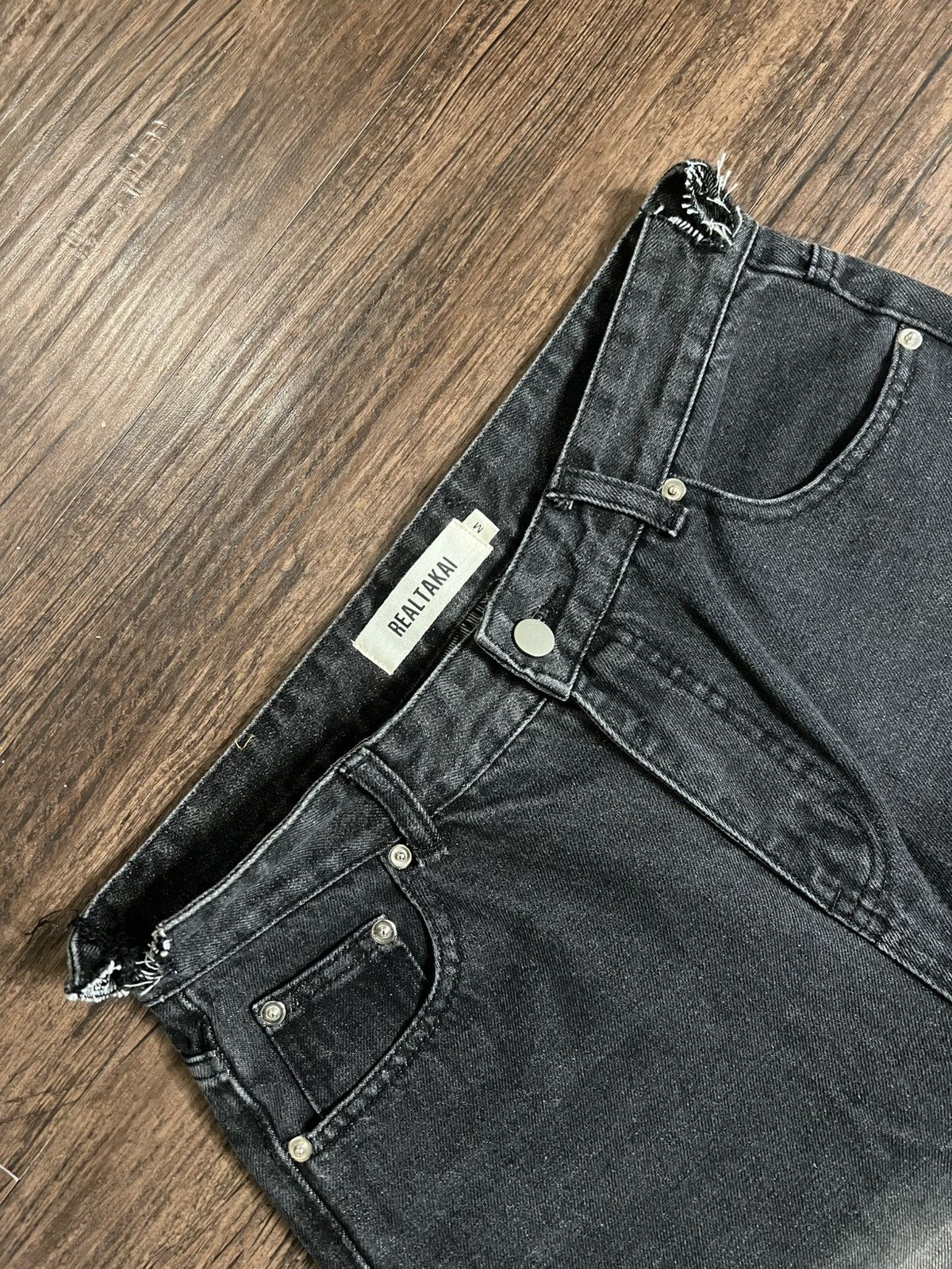 Japanese Brand REALTAKAI Black Baggy Flared Pants Size US 32 / EU 48 - 4 Thumbnail