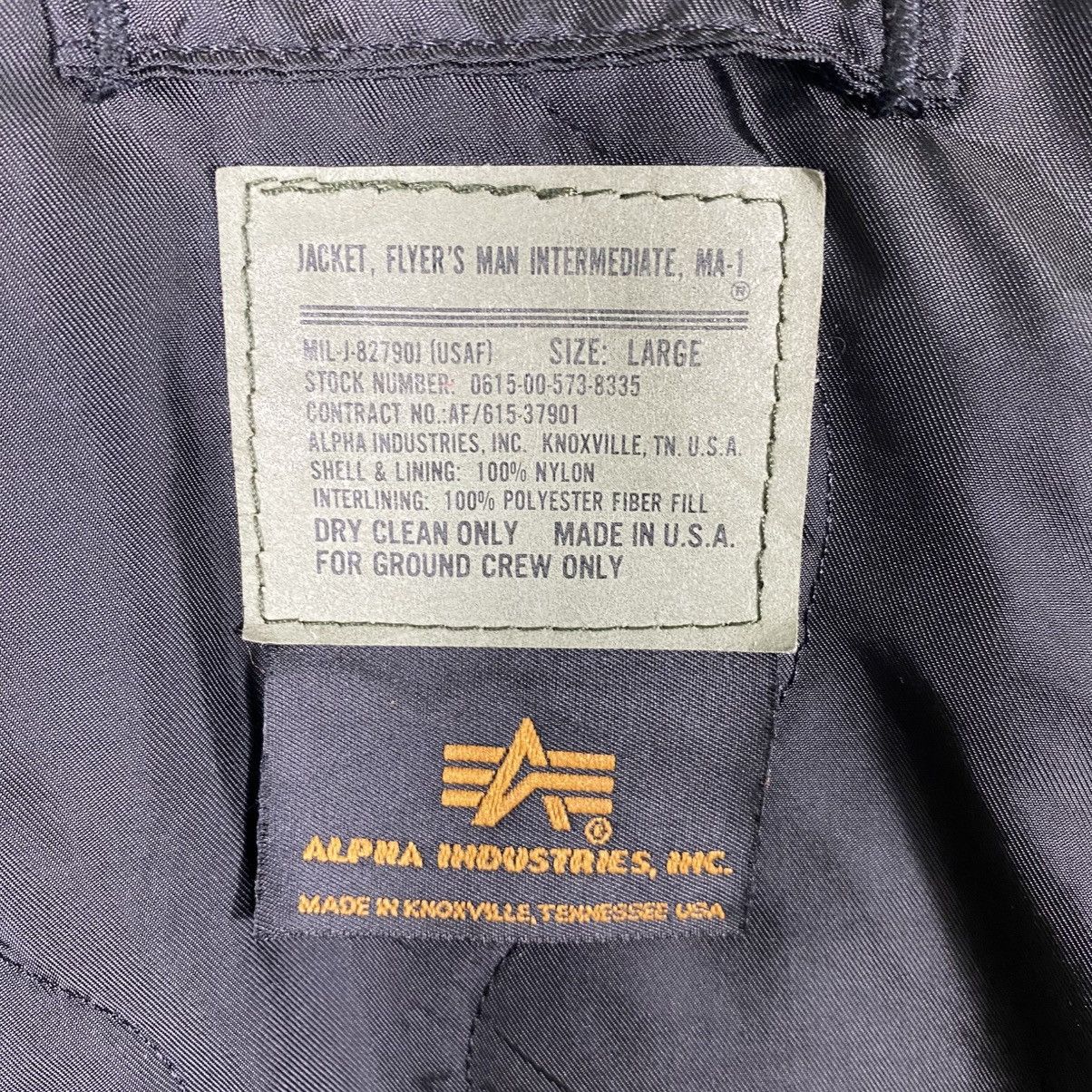 Alpha Industries Vintage Alpha Industries MA-1 Bomber Jacket Flyers Mens Size US L / EU 52-54 / 3 - 8 Thumbnail