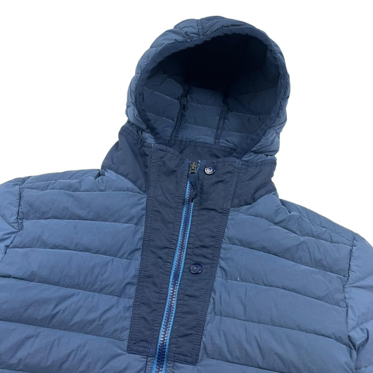 Stone Island Stone Island Blue Stretch Nylon-TC Puffer Jacket - Large Size US L / EU 52-54 / 3 - 3 Thumbnail