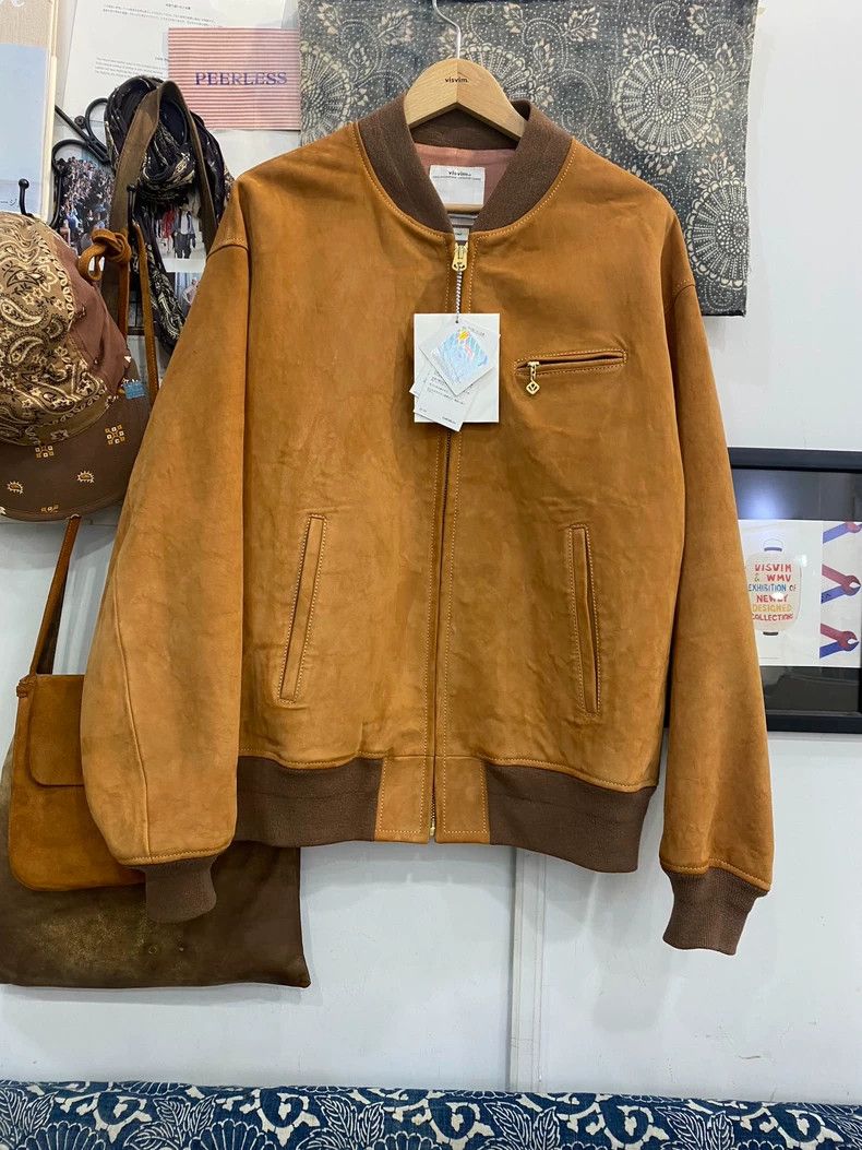 Visvim VISVIM VARSITY IT FR VEG L 21SS Italian leather jacket DMC Grailed