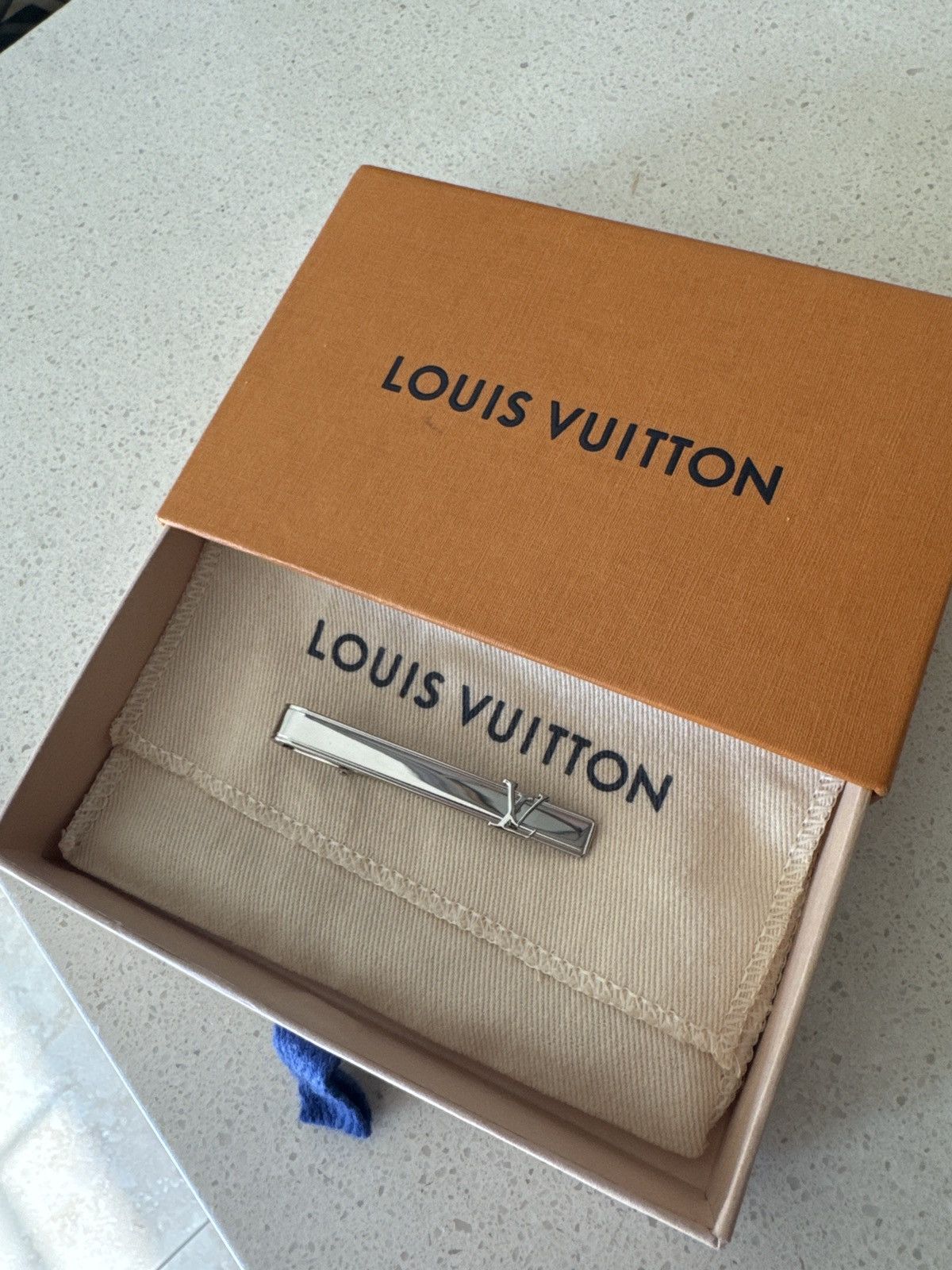 Louis Vuitton Lv Initiales Tie Clip in Silver, Men's Product Image