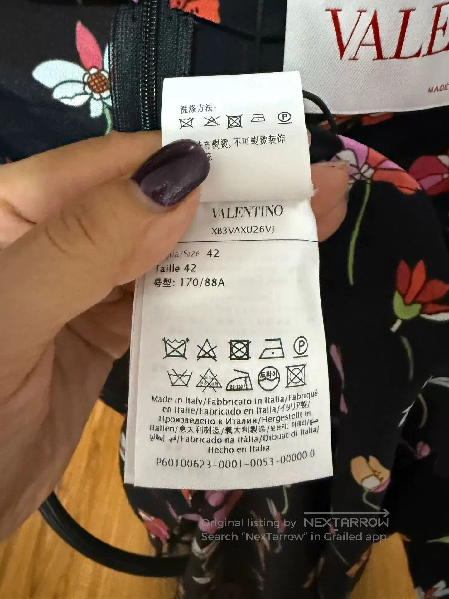 Valentino Valentino Silk Floral Print Dress. Size US L / EU 52-54 / 3 - 6 Thumbnail