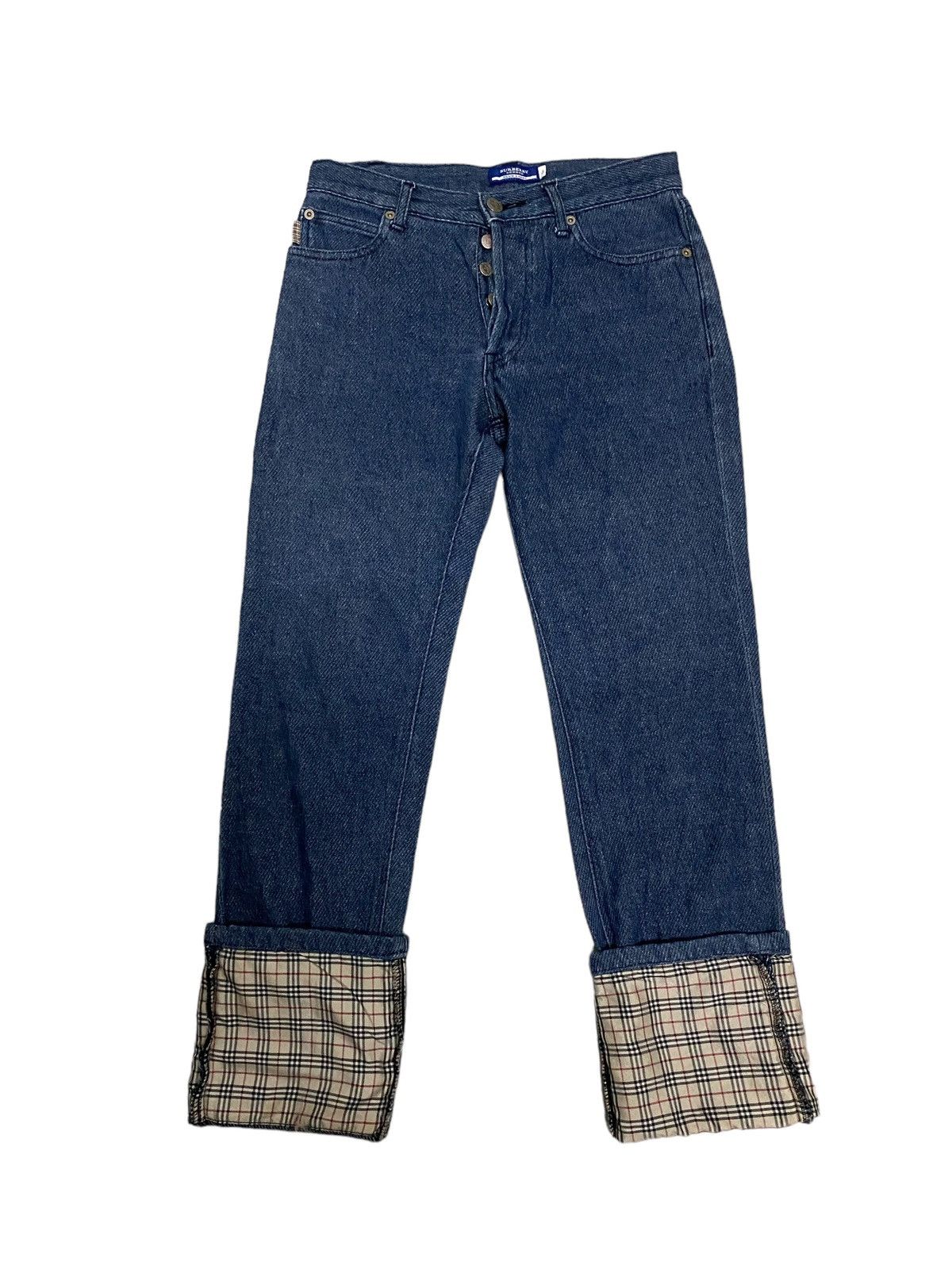 Burberry × Japanese Brand × Vintage Vintage Burberry NovaChek Blue Label Denim Jeans Size 25" / US 0 / IT 36 - 1 Thumbnail