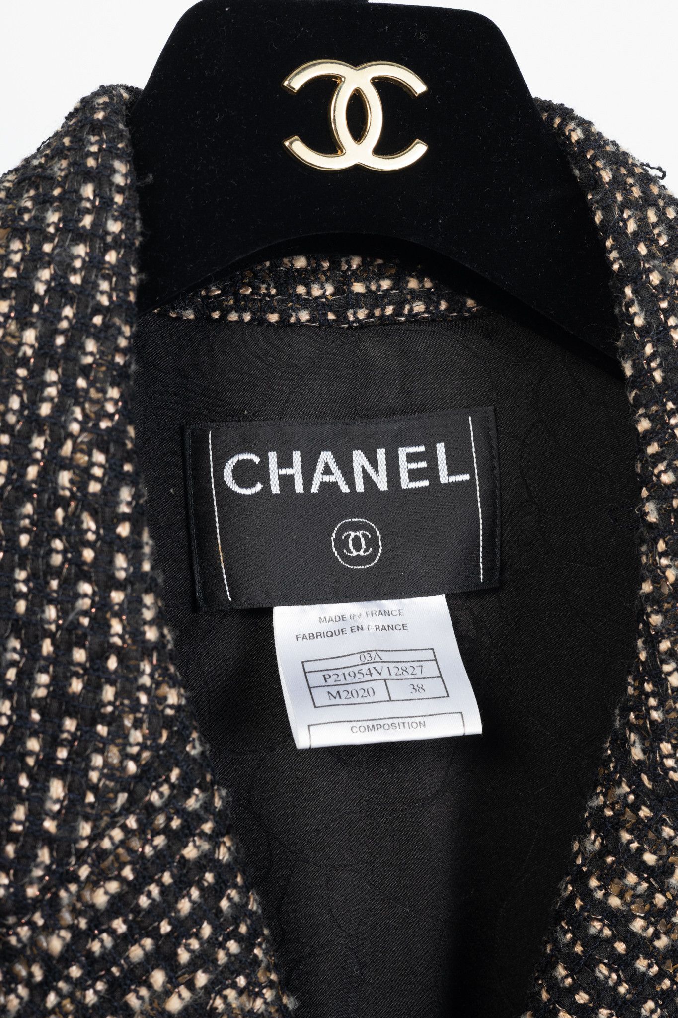 Chanel Chanel 03A Brown Wool-Blend Tweed Buttoned Blazer Size S / US 4 / IT 40 - 4 Thumbnail