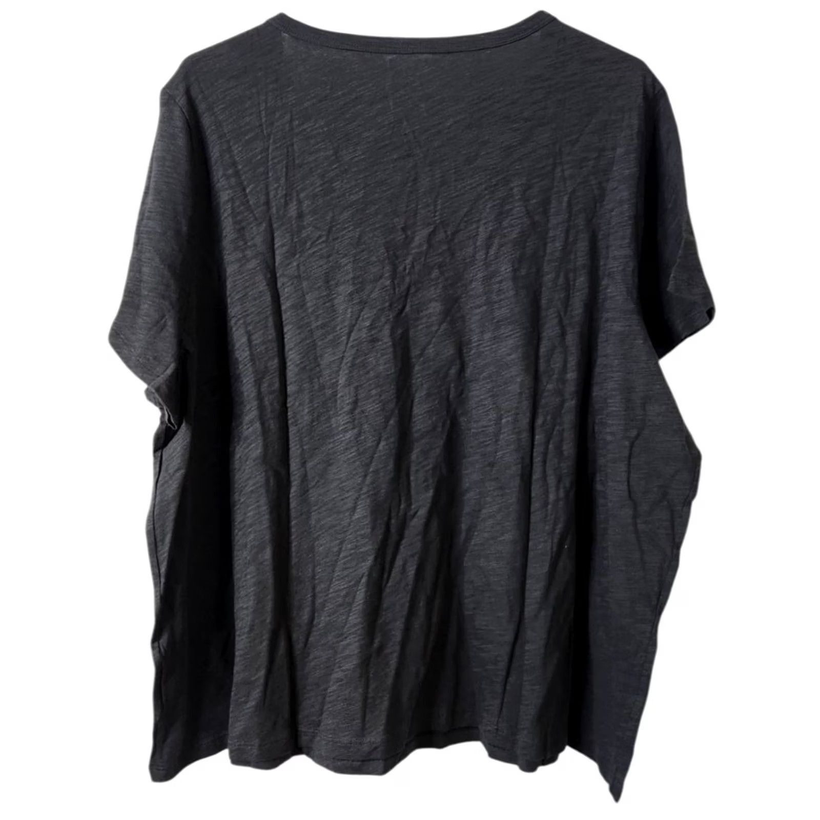 Old Navy Old Navy Womens 2XL V-Neck T-Shirt Short Sleeve Slub Tee 100% Cotton Top Gray Size XXL / US 16-18 / IT 52-54 - 2 Thumbnail