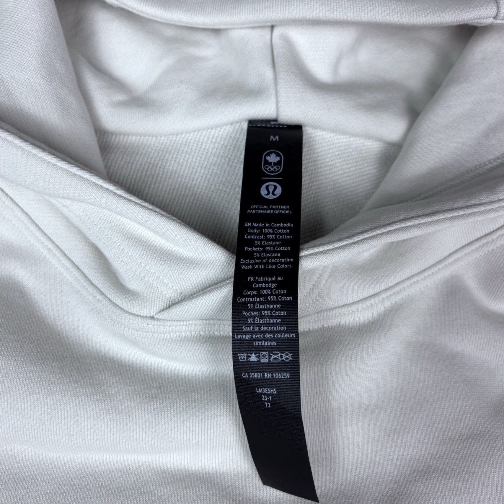 Lululemon **Lululemon Team Canadá French Terry Oversized White Hoodie Medium** User: **Team Canadá Lululemon French Terry Oversized White Medium Hoodie** Size M / US 6-8 / IT 42-44 - 6 Thumbnail