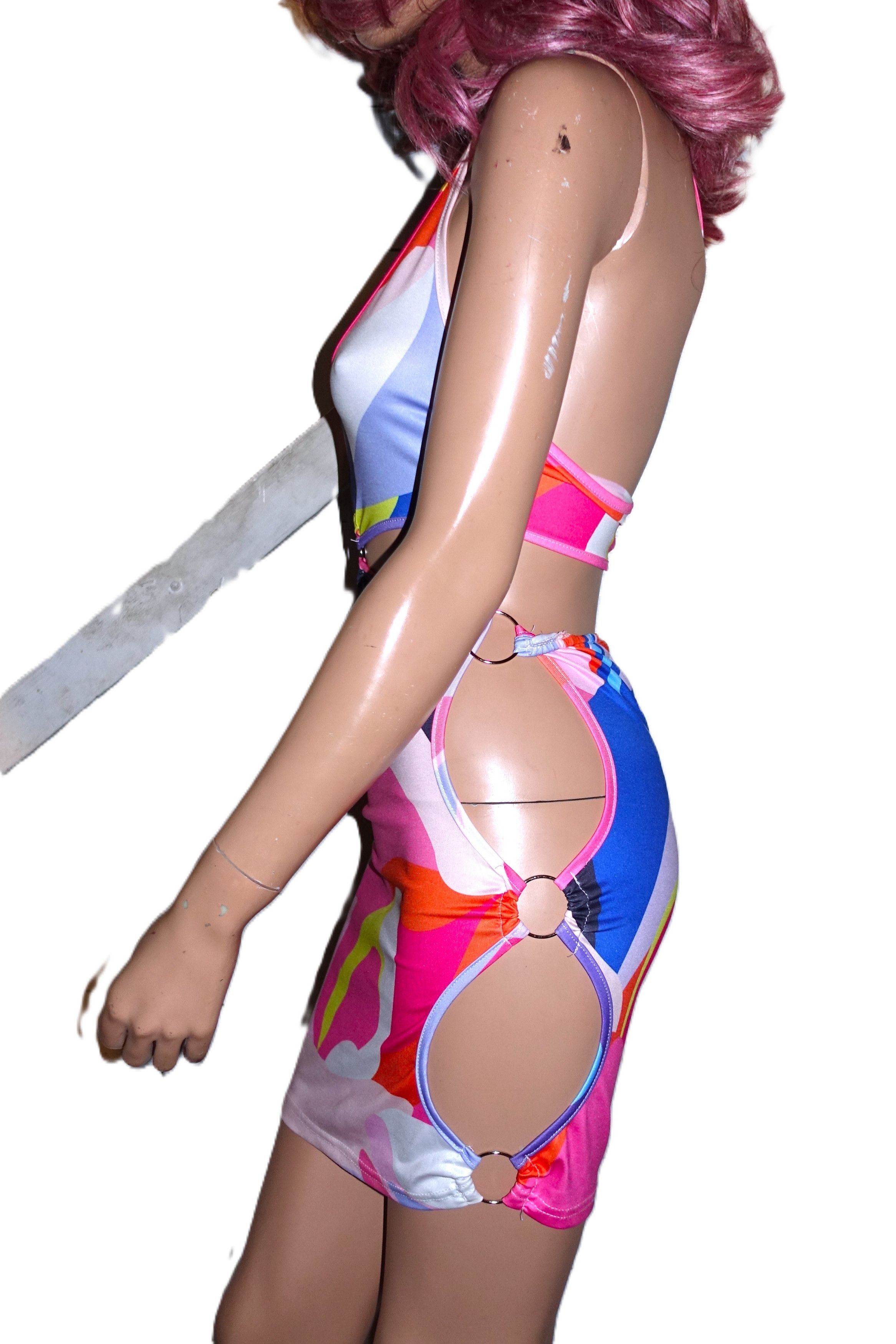 Other Multi color Bodycon Halter Dress S Size S / US 4 / IT 40 - 4 Thumbnail