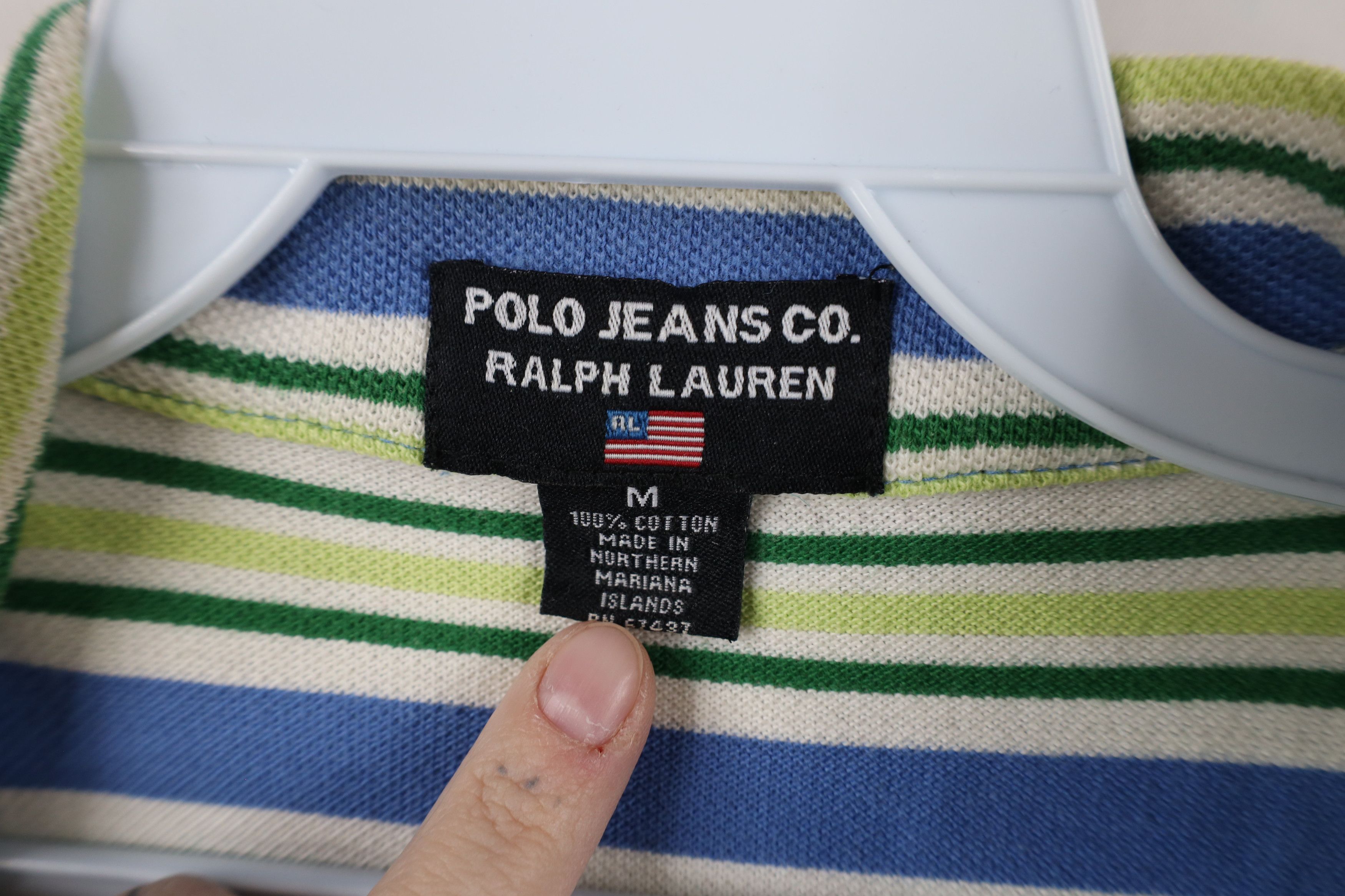 Ralph Lauren × Vintage Vintage 90s Ralph Lauren Striped Collared Polo Shirt Cotton Size US M / EU 48-50 / 2 - 9 Thumbnail