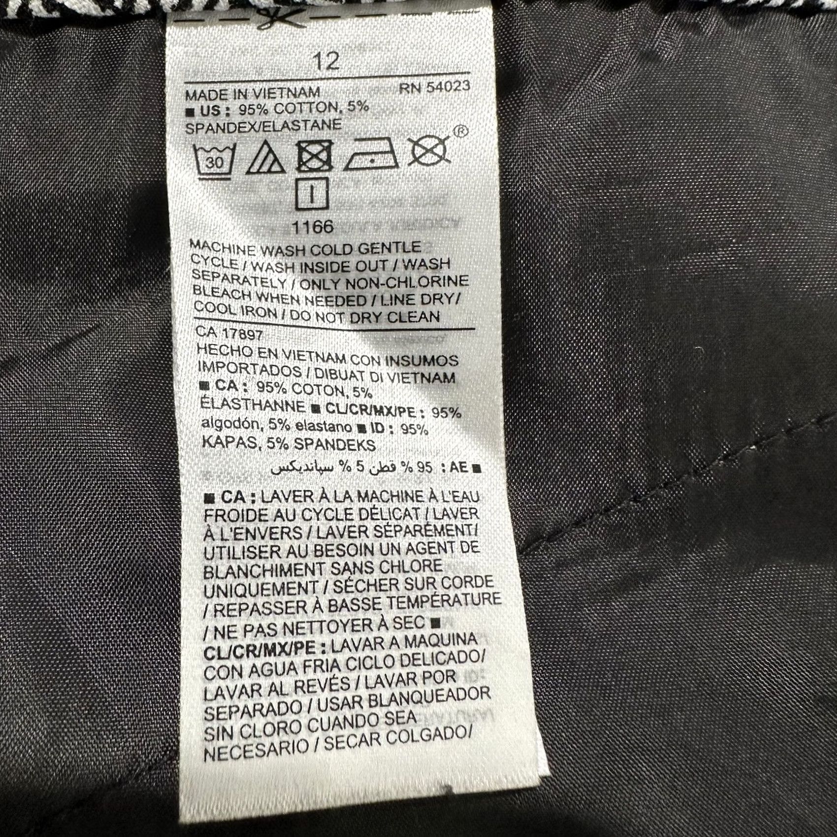 Old Navy Old Navy Pixie Ankle Pants Womens 14 Black White Houndstooth Print Heather Gray Shirt Size 36" / US 14 / IT 50 - 4 Thumbnail