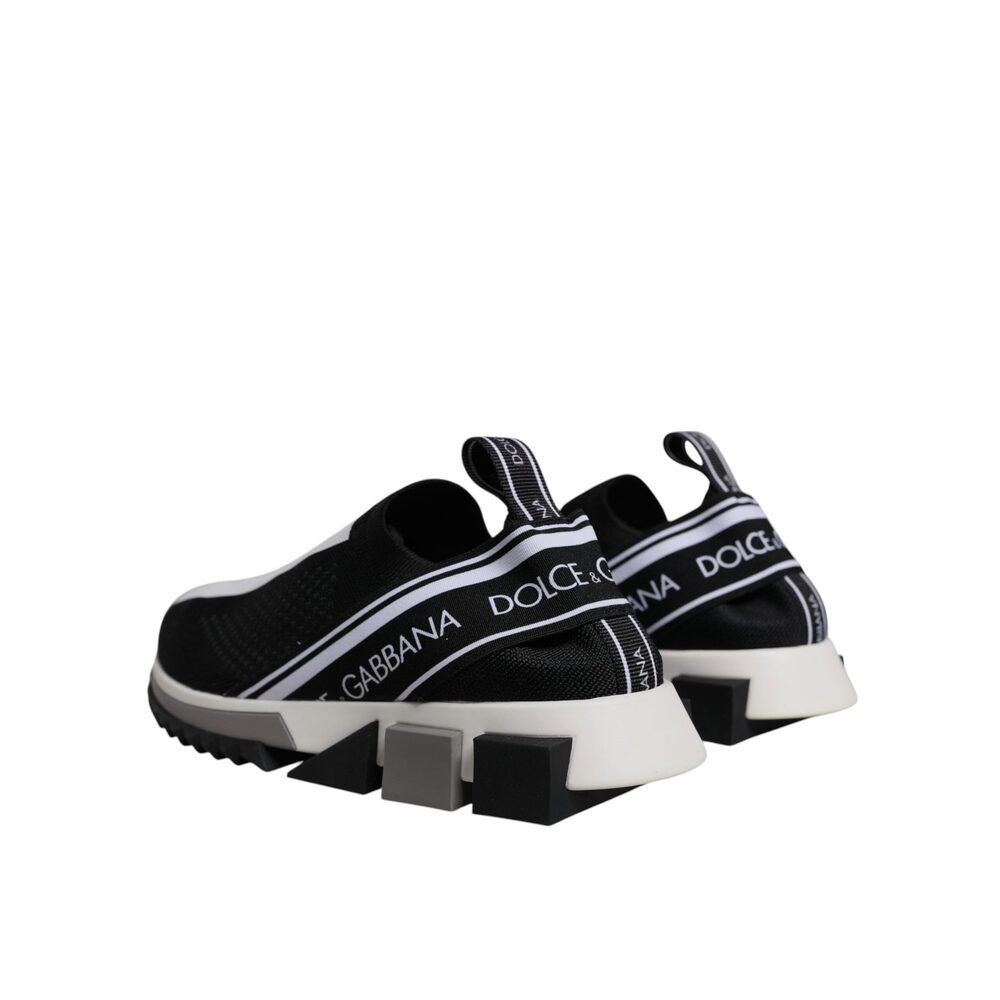 Dolce & Gabbana Dolce & Gabbana Black White Slip On Sorrento Sneakers Shoes Size US 7 / IT 37 - 4 Thumbnail