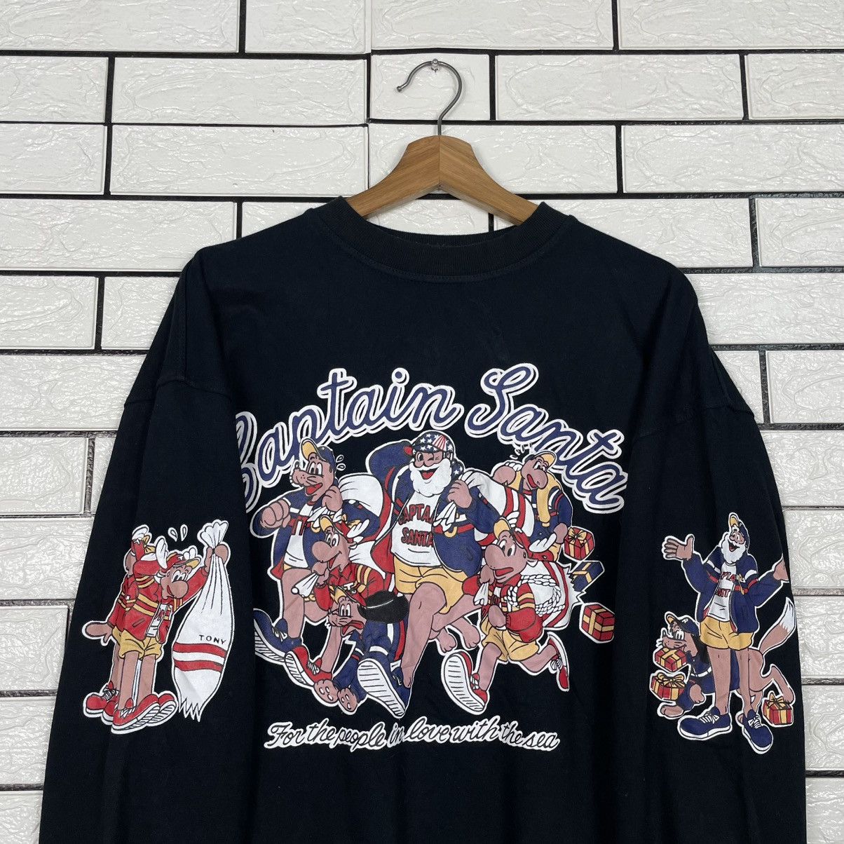 Japanese Brand Captain Santa Big Print Black Sweatshirt Size US M / EU 48-50 / 2 - 8 Thumbnail
