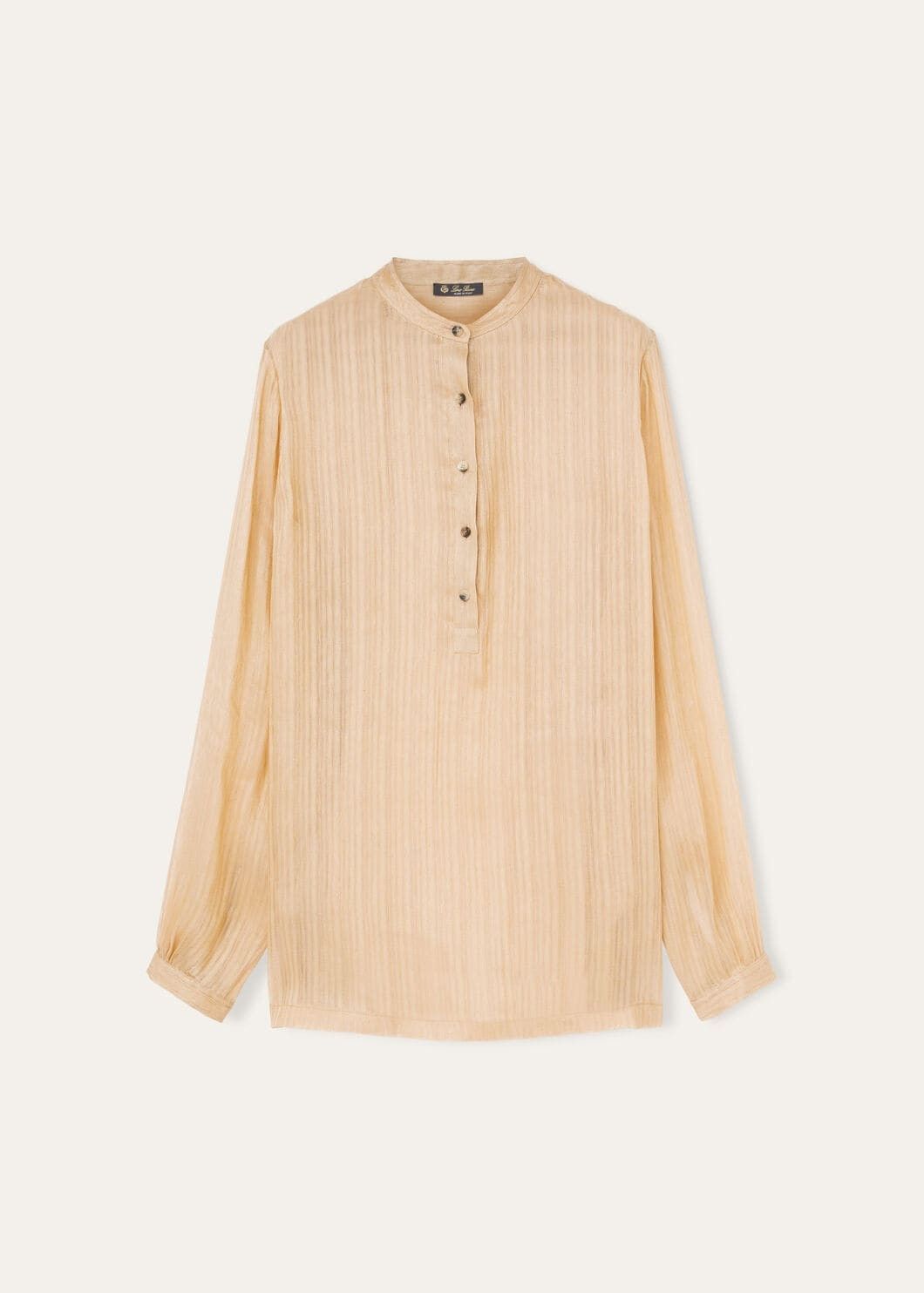 Loro Piana o1srvl11e0725 FAO0419 Olga Linen/Silk Shirt in Beige Size S / US 4 / IT 40 - 1 Thumbnail