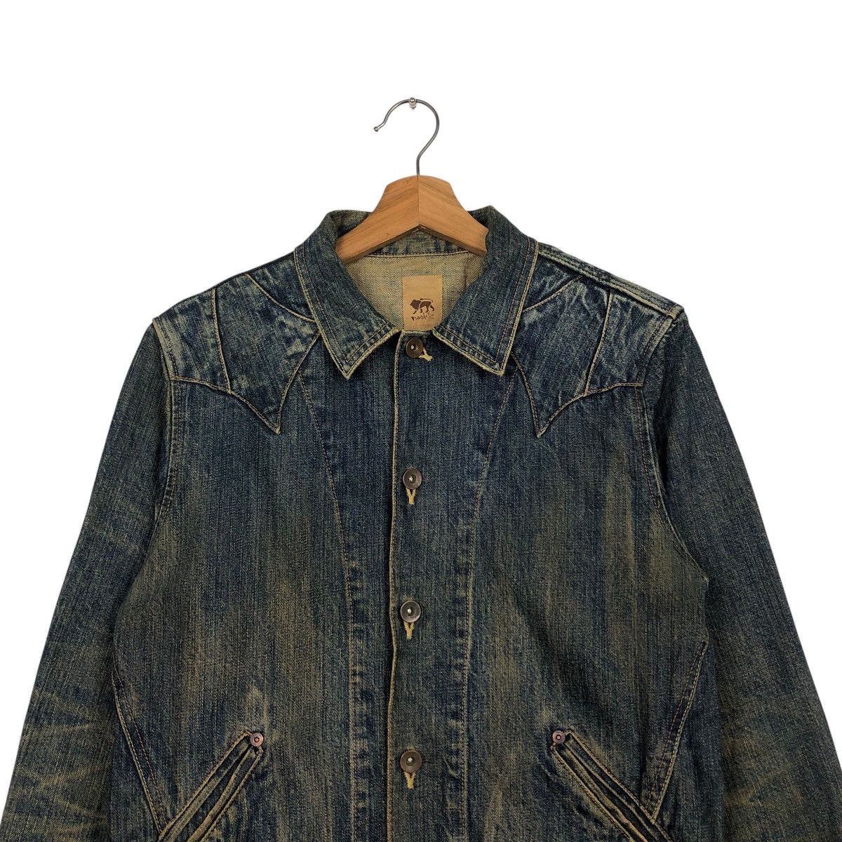 Hysteric Glamour 📌Vintage Biker Trucker Denim Jacket Button Made in Japan Size US M / EU 48-50 / 2 - 4 Thumbnail