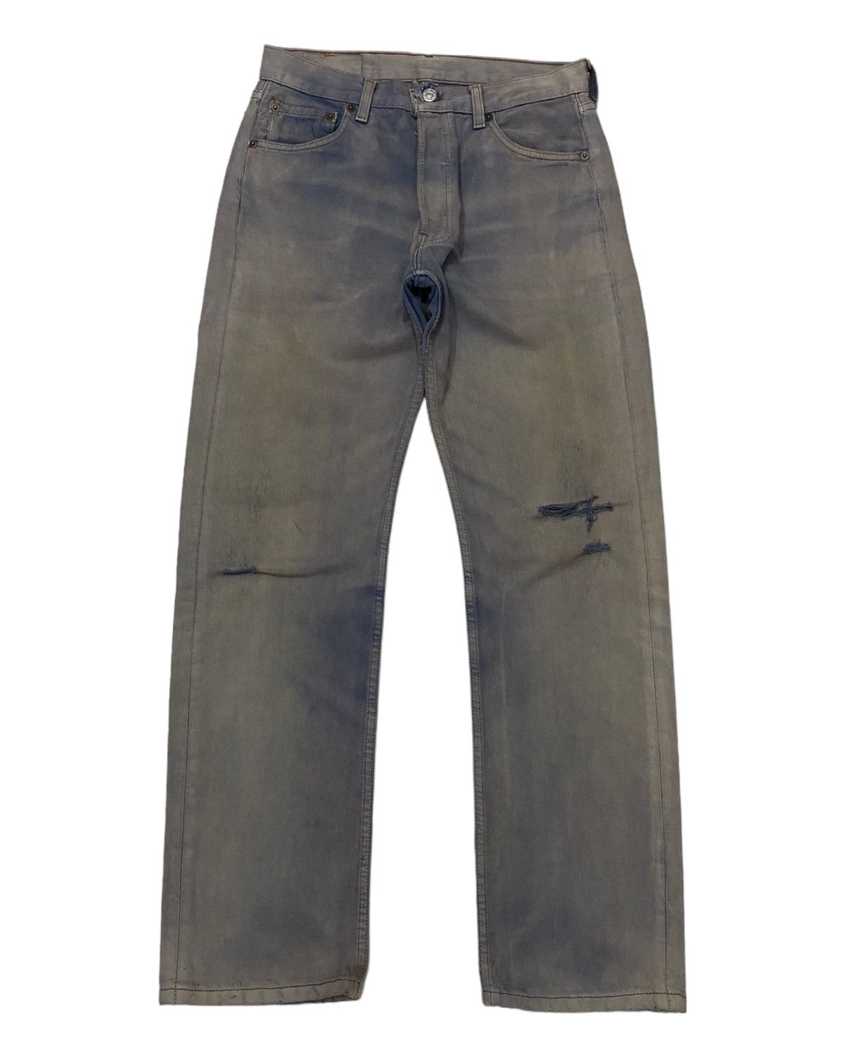 Levi's 🔥LEVIS 501 BLUE ACID WASH VINTAGE DISTRESSED DENIM JEANS Size US 30 / EU 46 - 1 Thumbnail