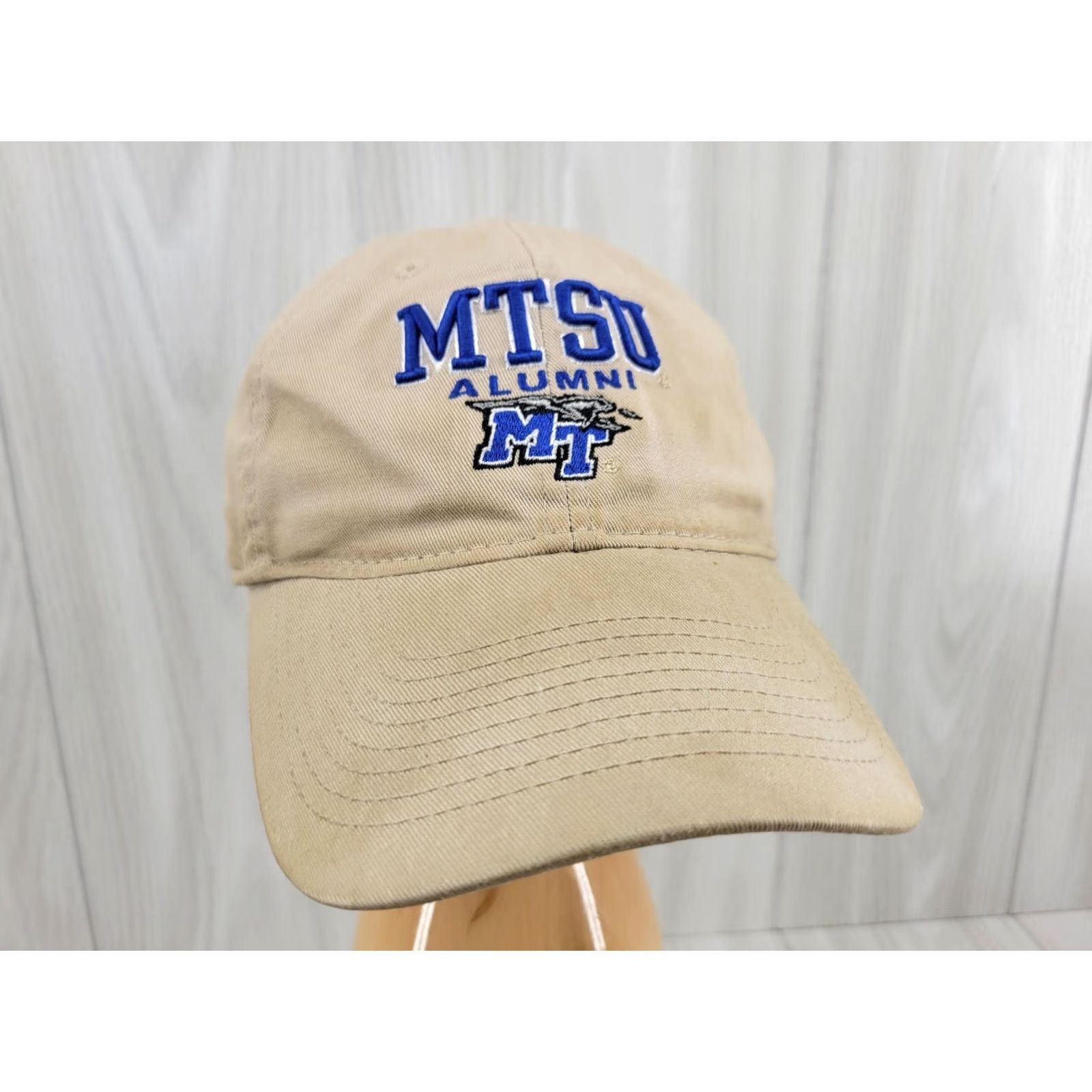 Our Legacy Legacy MTSU Raiders Distressed Tan Ball Cap Hat, Adjustable, Twill Cotton, Baseball Cap, Men, One Size Size ONE SIZE - 4 Thumbnail