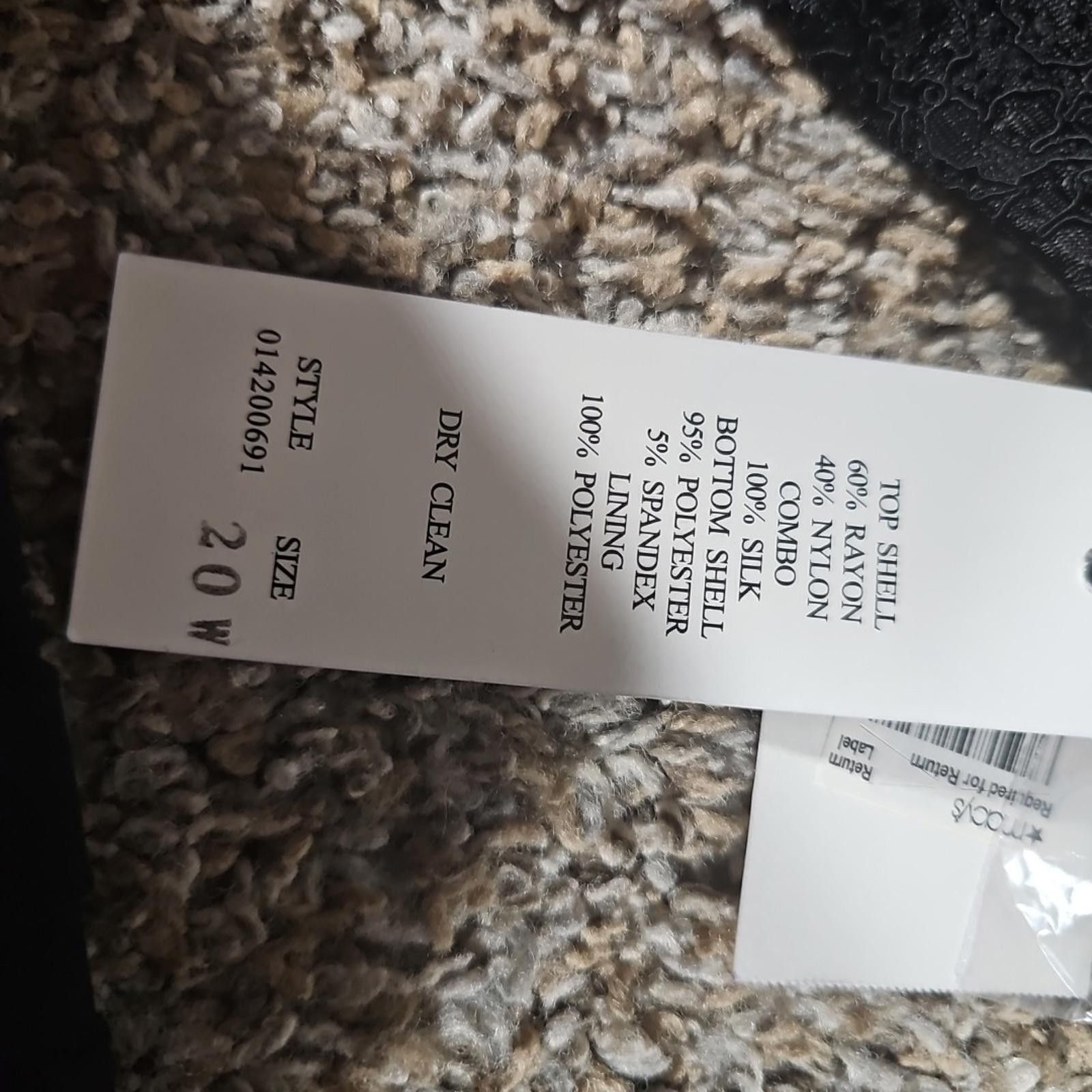 Other Adrianna Papell Womens Black Shutt Tuck Dress Sz20W NWT Size 3XL / US 20-22 - 3 Thumbnail