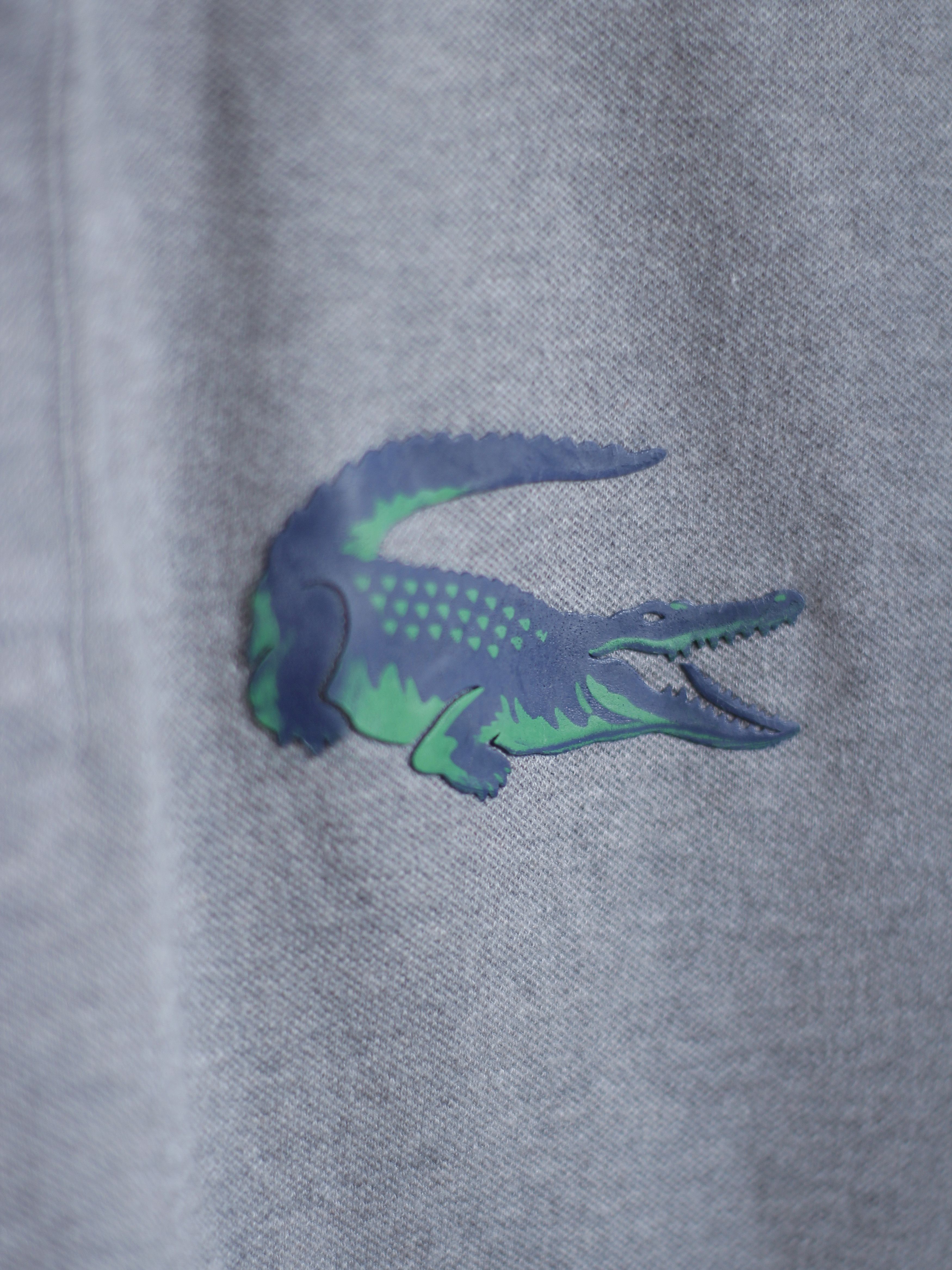Lacoste Lacoste big logo crocodile 🐊 m s mens polo shirt gray Size US M / EU 48-50 / 2 - 5 Thumbnail