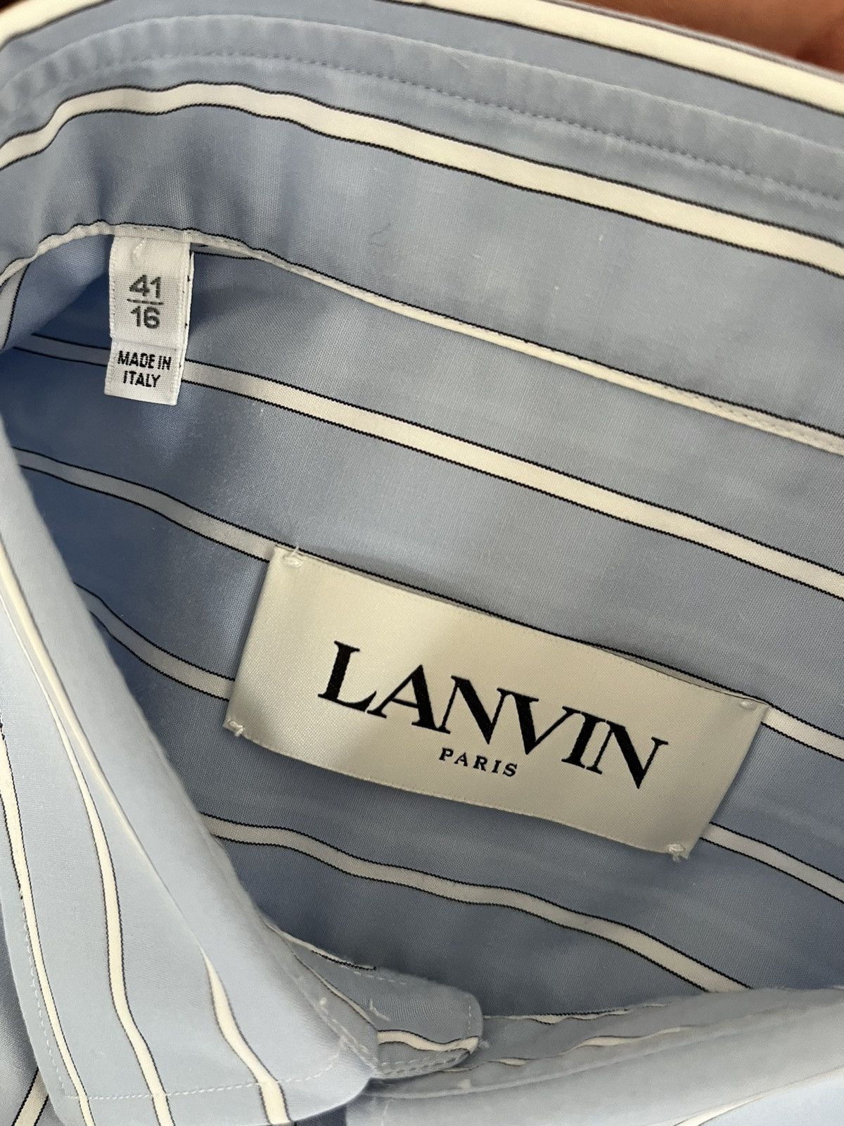 Lanvin LANVIN Poplin striped shirt Size US L / EU 52-54 / 3 - 6 Thumbnail