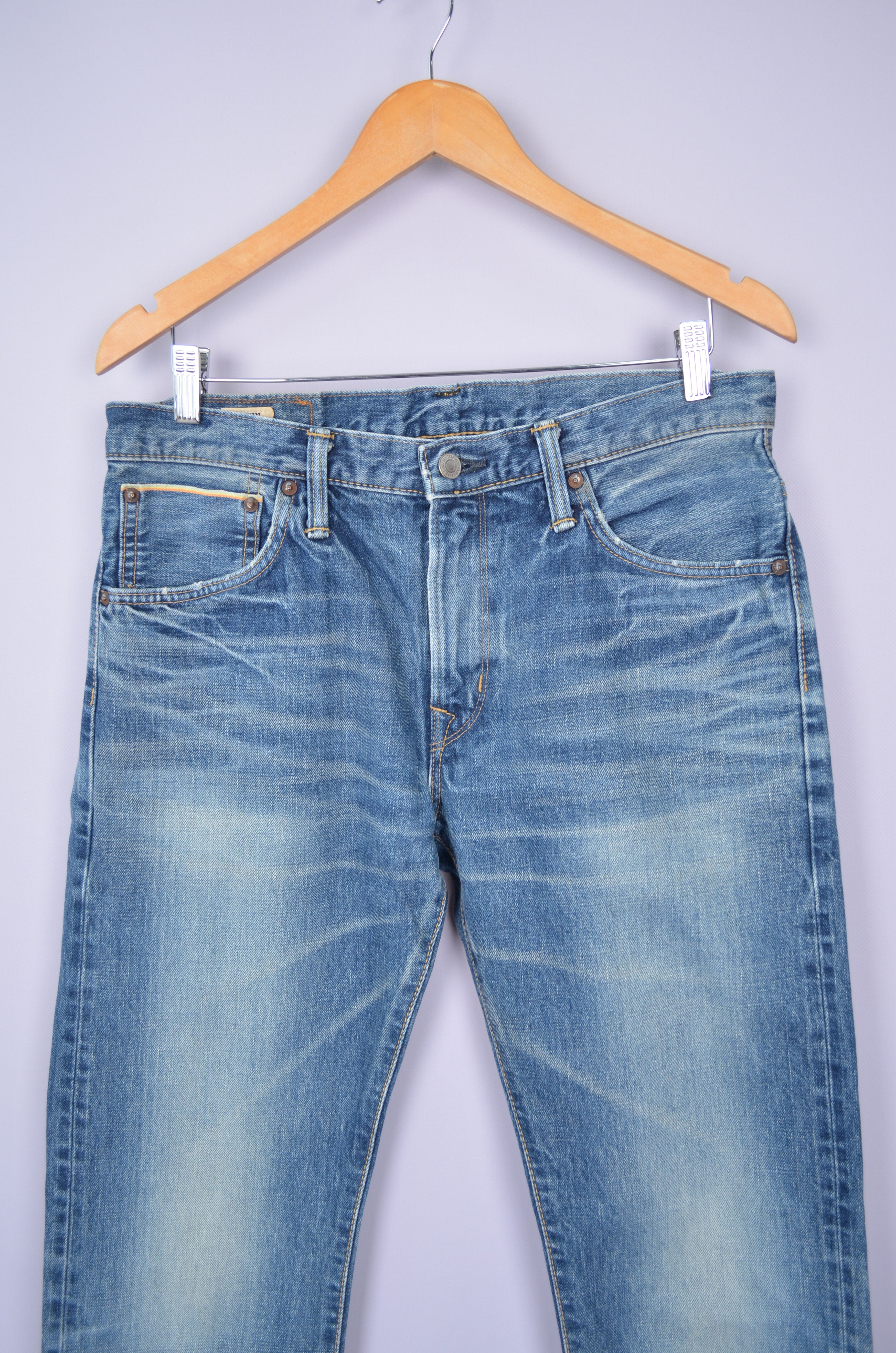 Designer × Edwin Edwin 53RV Rainbow Selvedge Denim Blue Jeans Size W31 L33 Size US 31 - 2 Thumbnail