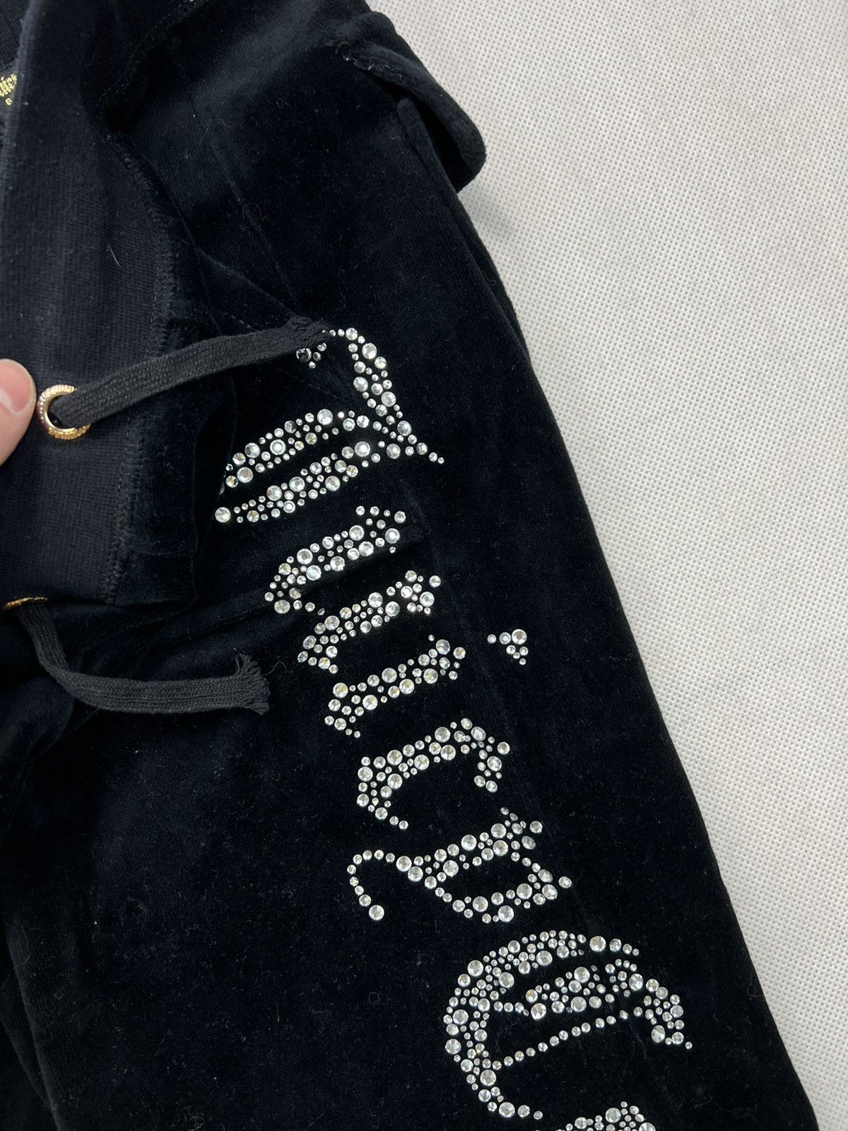 Juicy Couture Velvet Pants Juicy Couture Black Label Diamond Logo Size 25" / US 0 / IT 36 - 2 Thumbnail