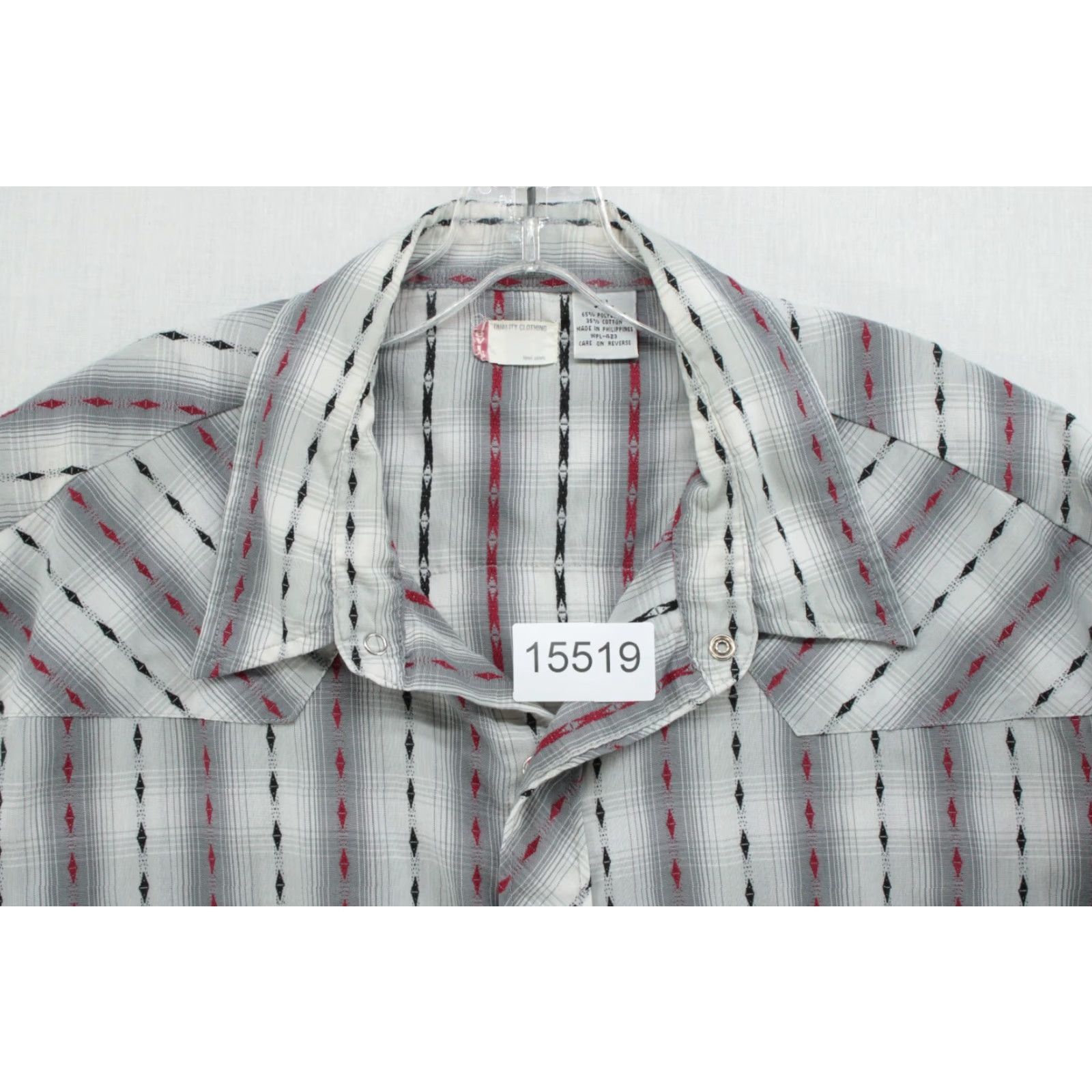 Levi's VINTAGE Levi's Shirt Mens XL Pearl Snap Diamond striped Western Cowboy Ranchwear Shirt Size US XL / EU 56 / 4 - 6 Thumbnail