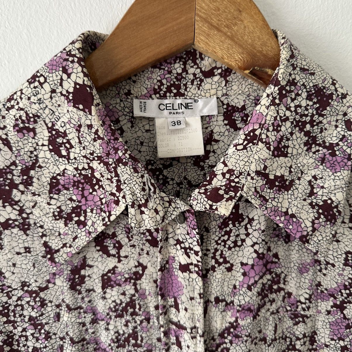 Celine Celine Sakura Snake Print Silk Button Dress Size L / US 10 / IT 46 - 3 Thumbnail