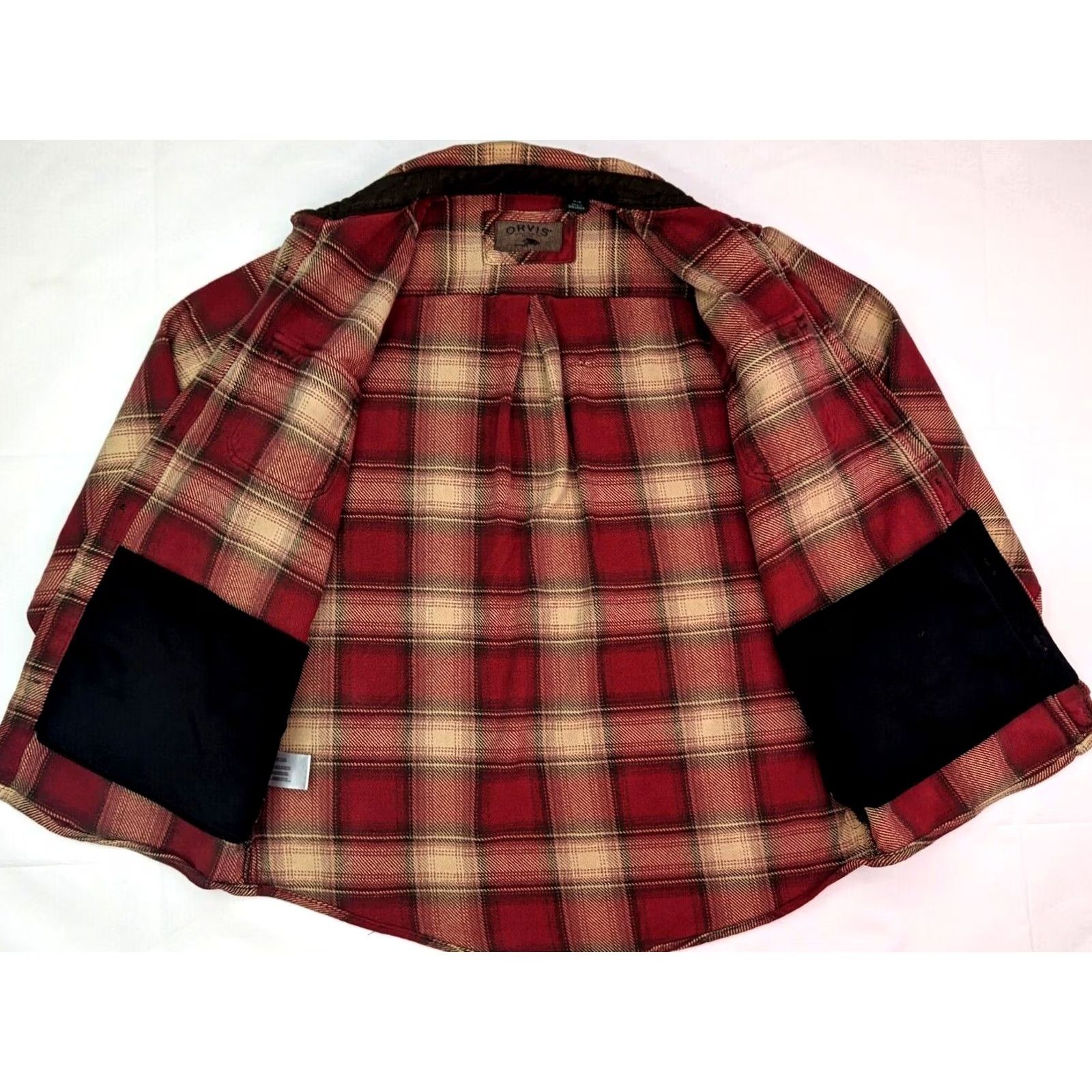 Orvis Orvis Plaid Heavy Flannel Shirt Jacket Men MED Red Check Button-Up Shacket Size US M / EU 48-50 / 2 - 3 Thumbnail