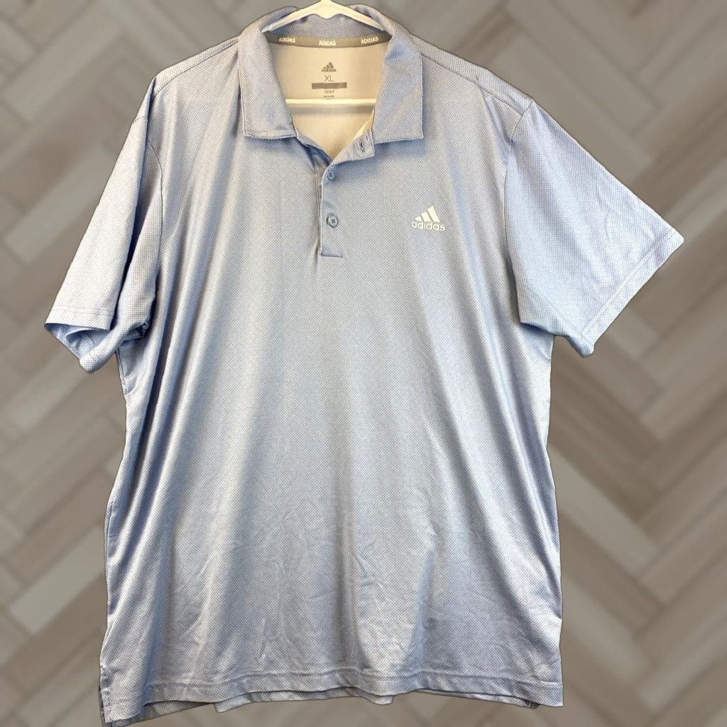 Adidas VINTAGE? No, it's adidas Golf Polo Shirt XL Men Blue - Polo Golf Shirt 86-28 XL Light Blue - Adidas Golf Polo Mens XL Blue Size US XL / EU 56 / 4 - 1 Thumbnail