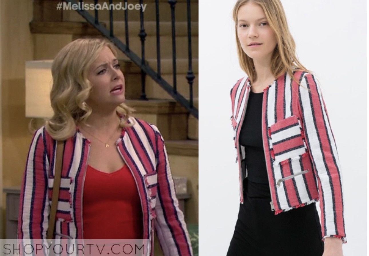 Zara Zara striped cropped jacket Melissa and joe Size M / US 6-8 / IT 42-44 - 1 Thumbnail
