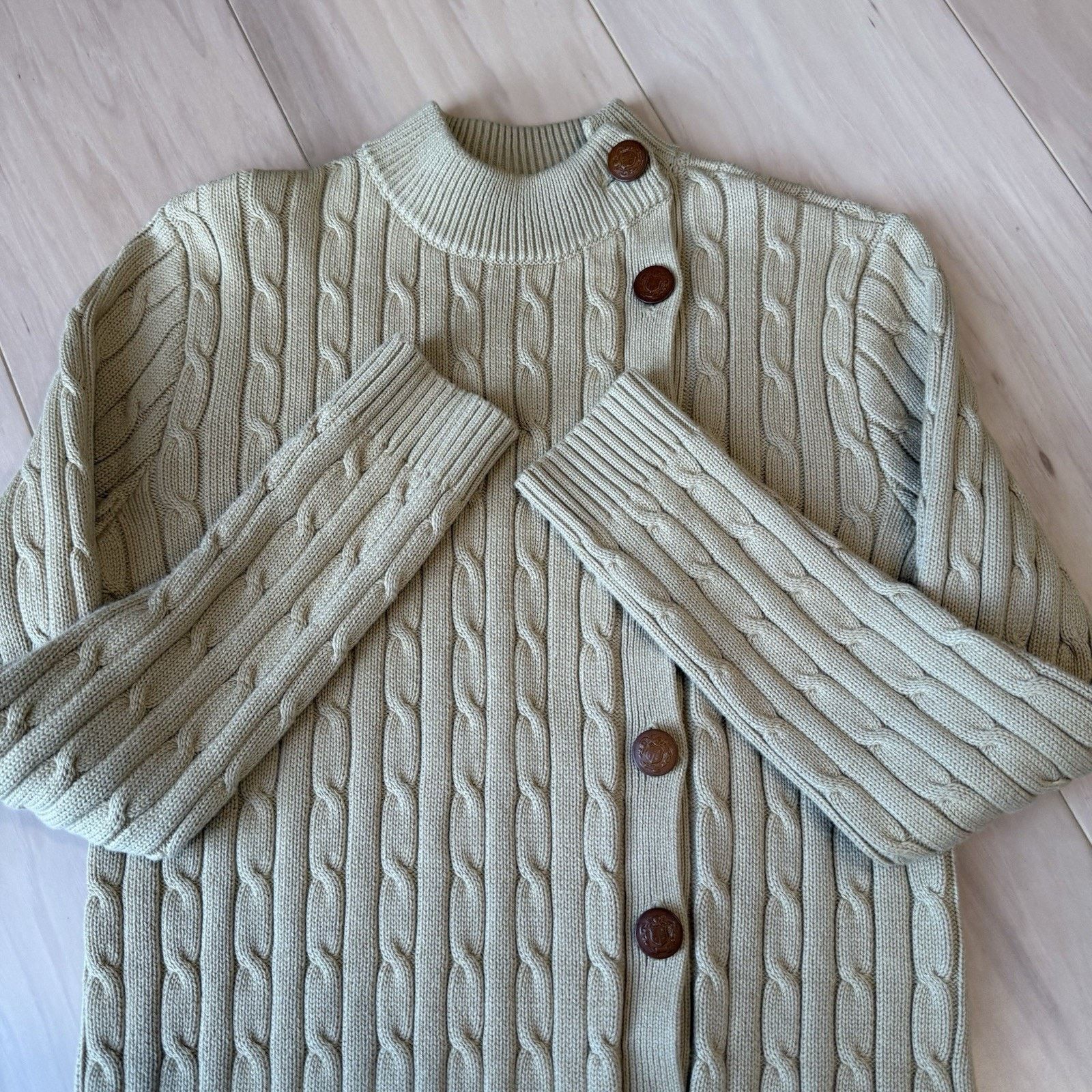 Lauren Ralph Lauren Lauren Ralph Lauren Cable Knit Sweater Women's Small Khaki Size S / US 4 / IT 40 - 5 Thumbnail