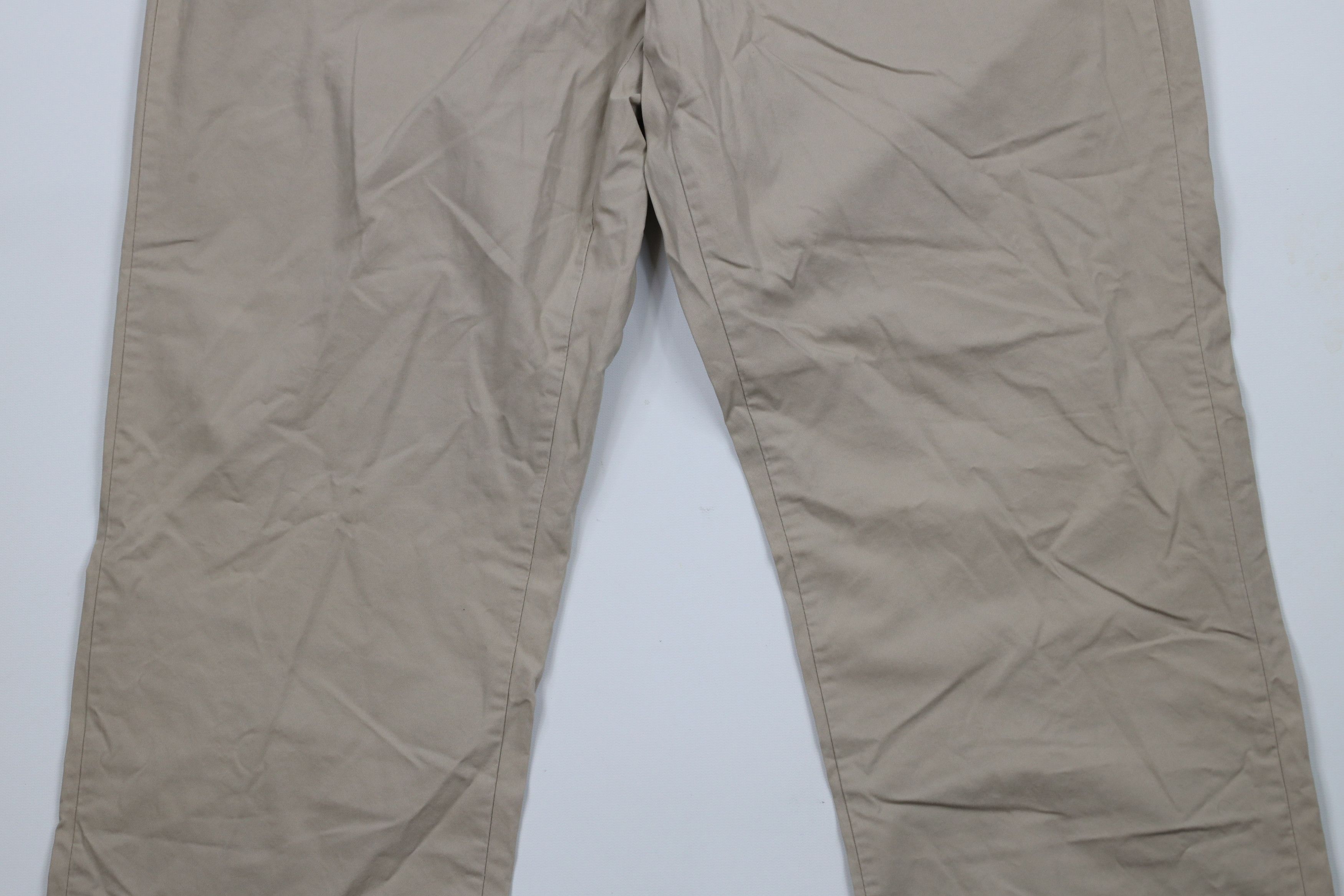 J.Crew × Vintage New J Crew Straight Leg Cotton Chino Pants Trousers Beige Size US 33 - 3 Thumbnail