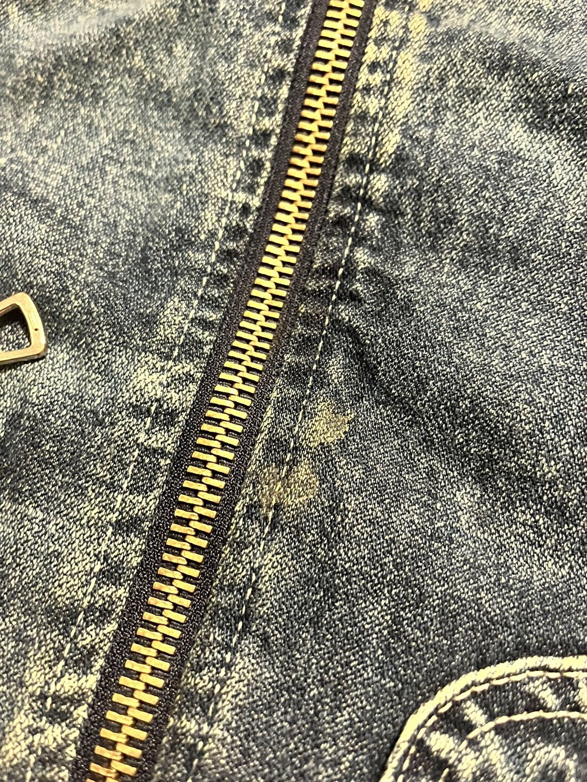 Denim biker jacket cropped
