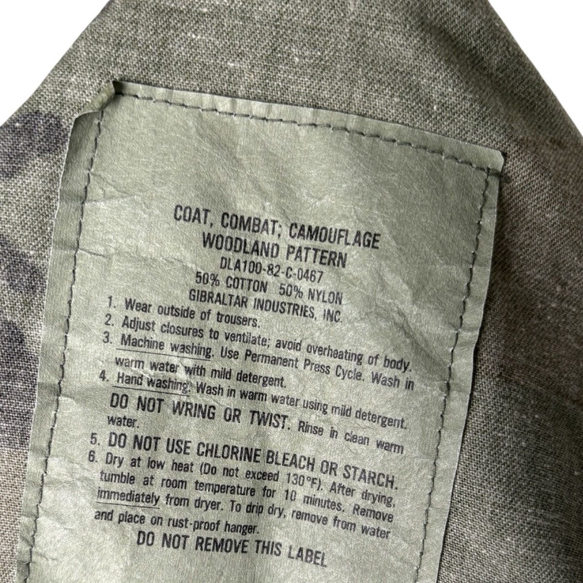 Other Vintage 80s Woodland Camo Combat Coat Military Men's Med L Size US M / EU 48-50 / 2 - 6 Thumbnail