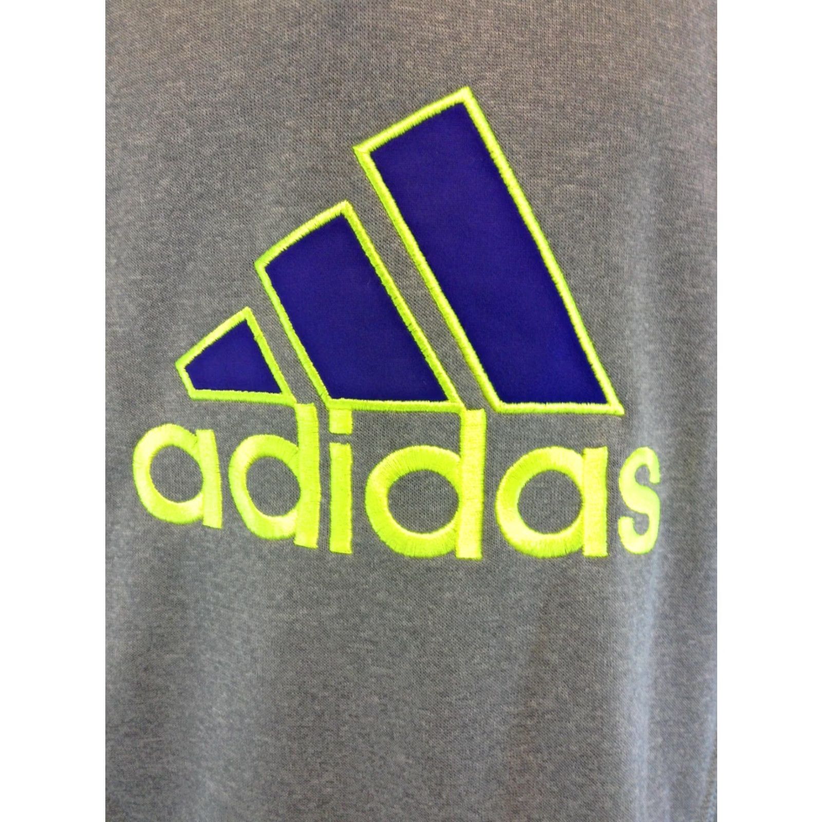 Adidas Womens Adidas Ultimate Graphic Pullover Hoodie Sweatshirt XS Grey Purple Logo Hooded Sweatshirt Men/Women Forever 90s? Size XS / US 0-2 / IT 36-38 - 2 Thumbnail