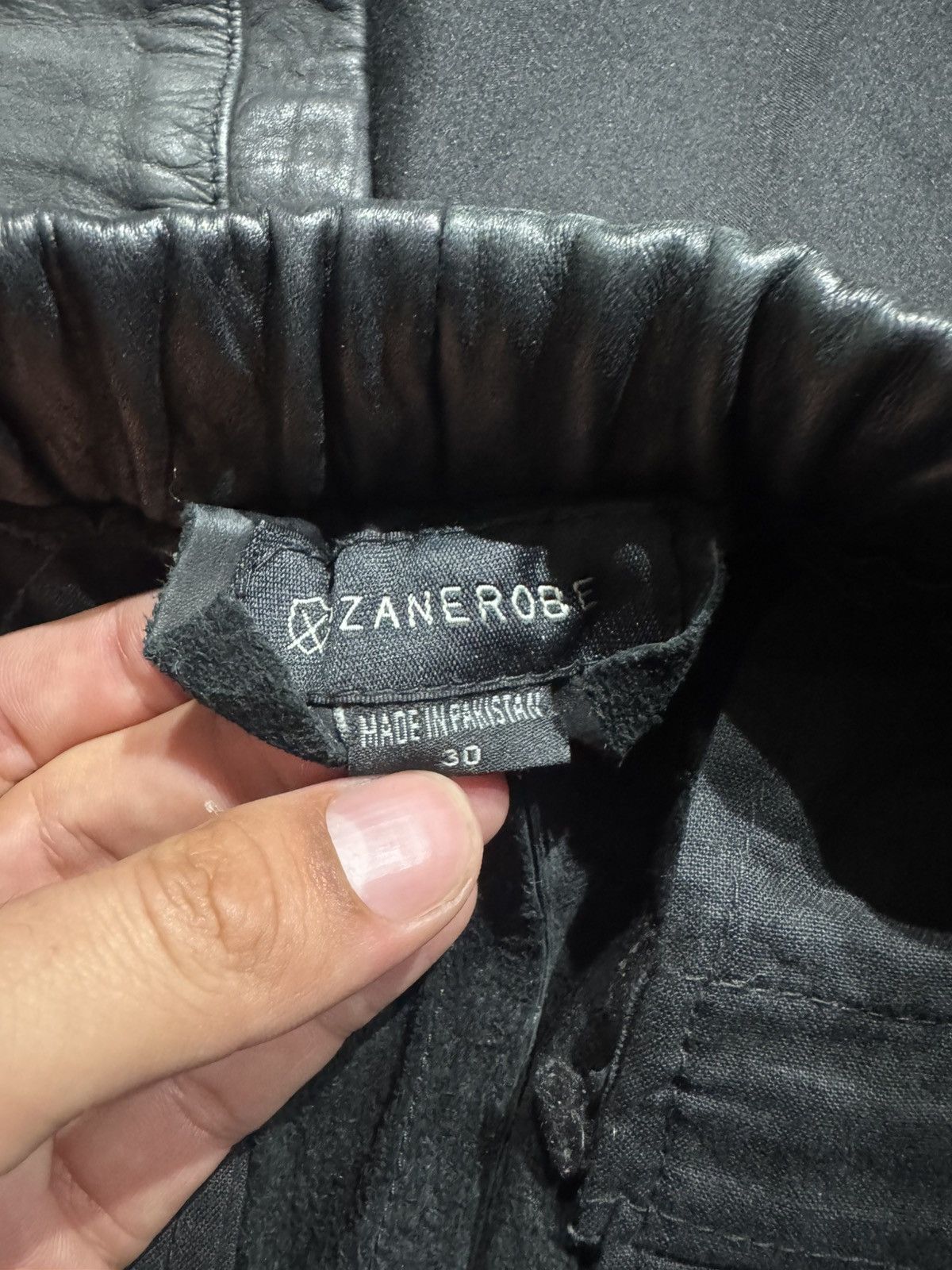 Zanerobe Zanerobe black leather joggers Size US 30 / EU 46 - 5 Thumbnail