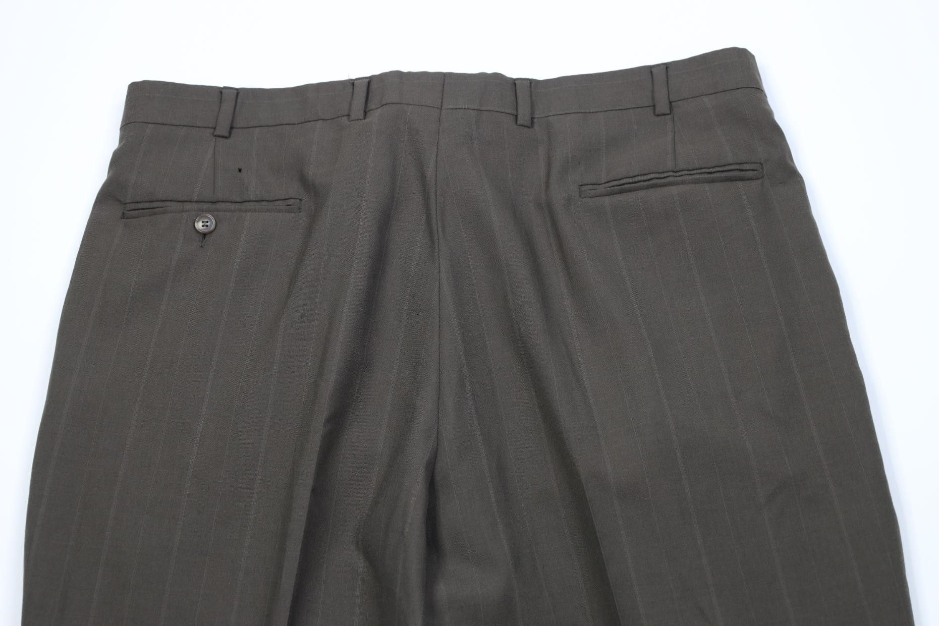 Vintage Vintage 90s Streetwear Wool Striped Wide Leg Chino Pants Size US 38 / EU 54 - 10 Thumbnail