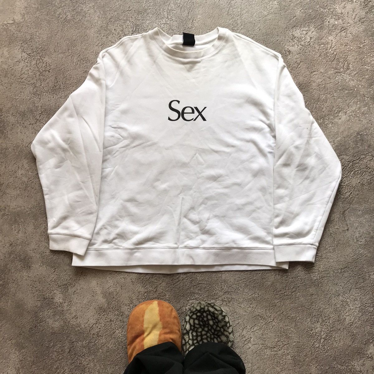 Vintage Vintage Y2K Sex Slogan Graphic Sweatshirt Streetwear Baggy M Size US M / EU 48-50 / 2 - 1 Thumbnail