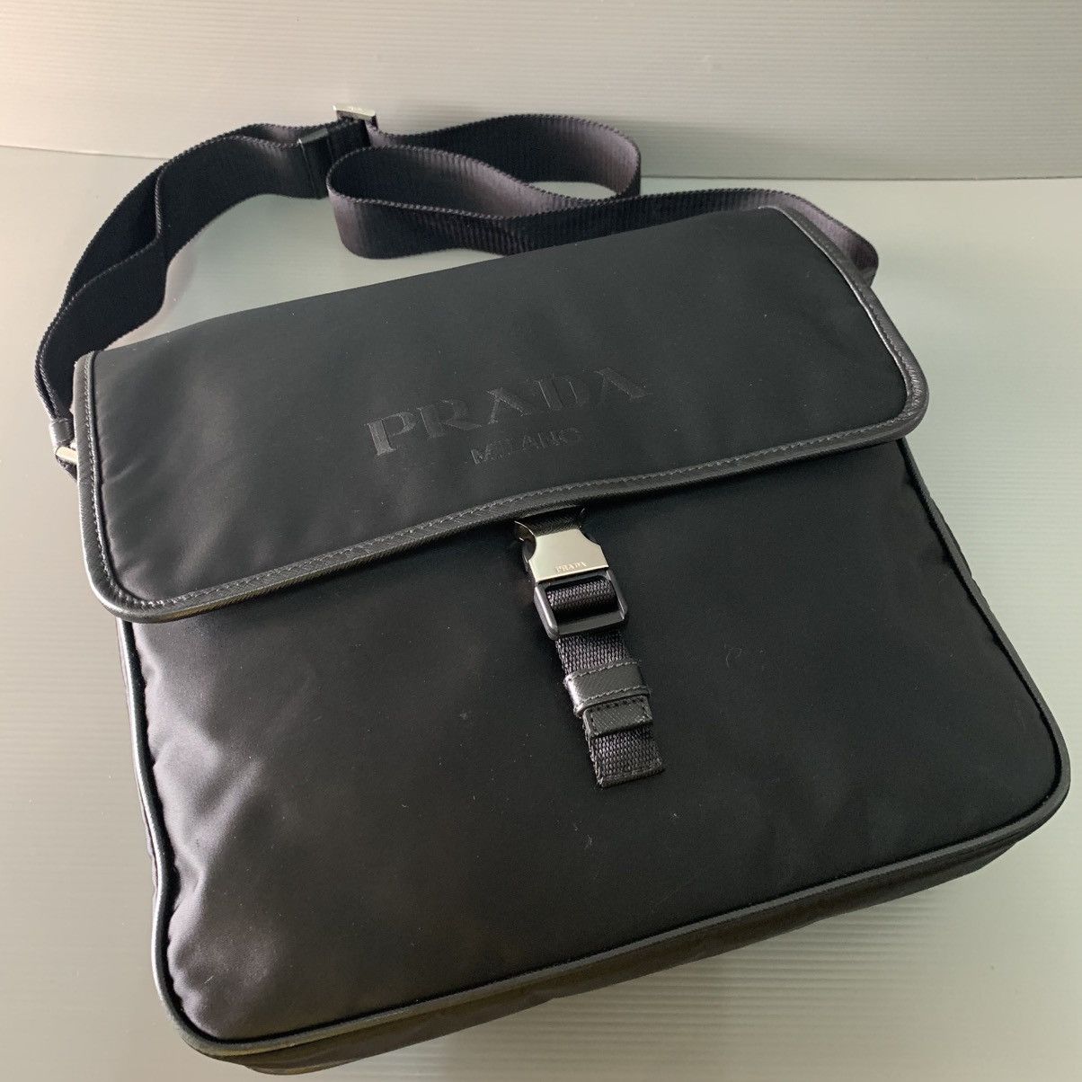 Prada Prada Nylon Black Mesengger Bag Size ONE SIZE - 4 Thumbnail