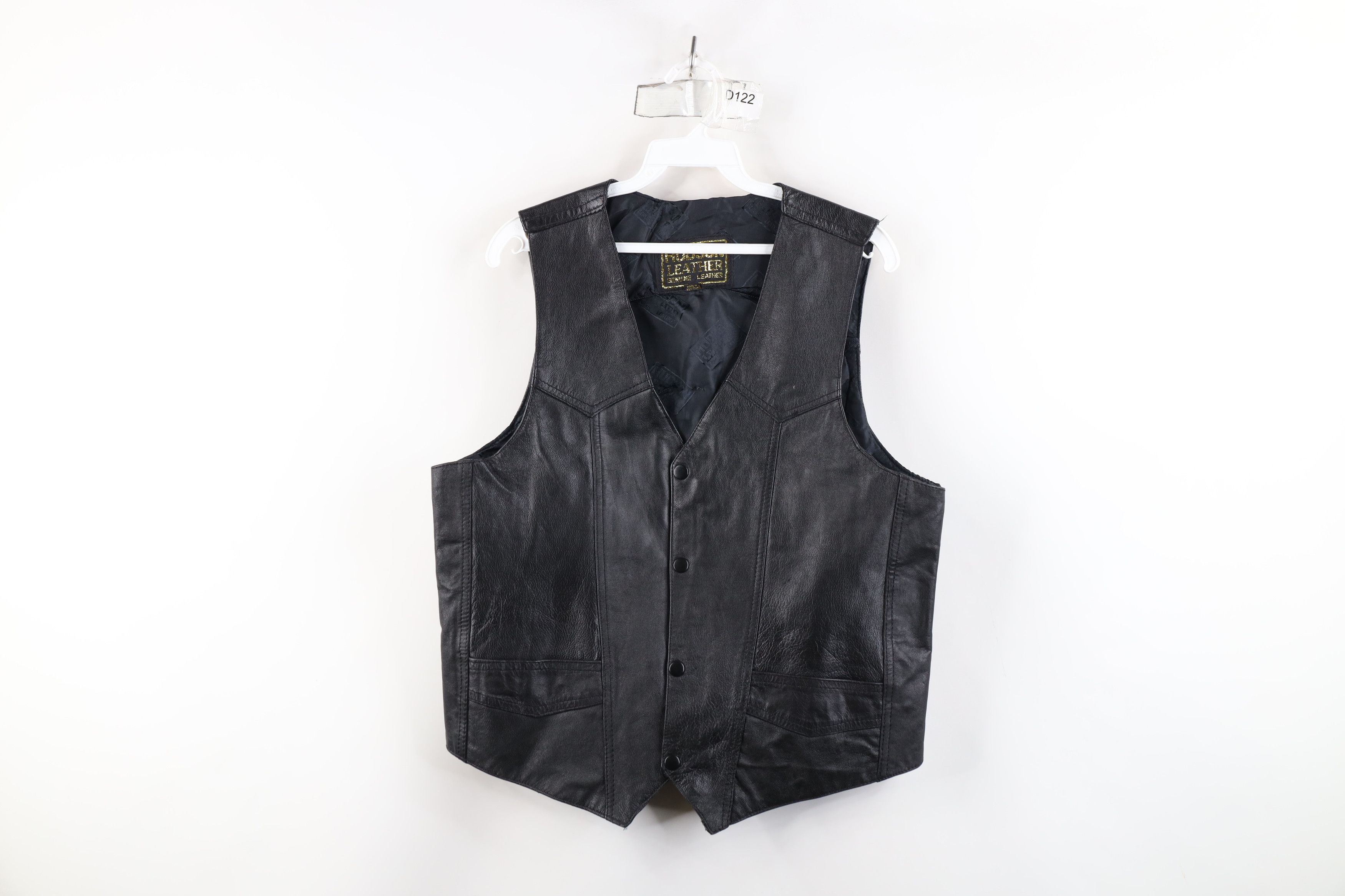Vintage Vintage 90s Streetwear Motorcycle Riding Vest Jacket Black Size US M / EU 48-50 / 2 - 1 Thumbnail