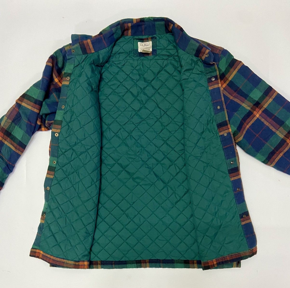 L.L. Bean VINTAGE LL BEAN QUILTED FLANNEL SHIRT JACKET Size US L / EU 52-54 / 3 - 7 Thumbnail