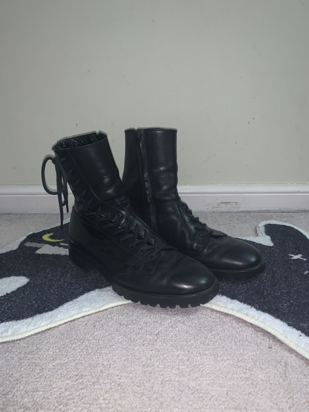 Yohji Yamamoto YYPH Twisted Lace Up Boots Size US 9 / EU 42 - 1 Thumbnail